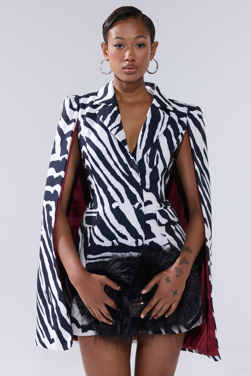 WILD SIDE PRINTED BLAZER DRESS