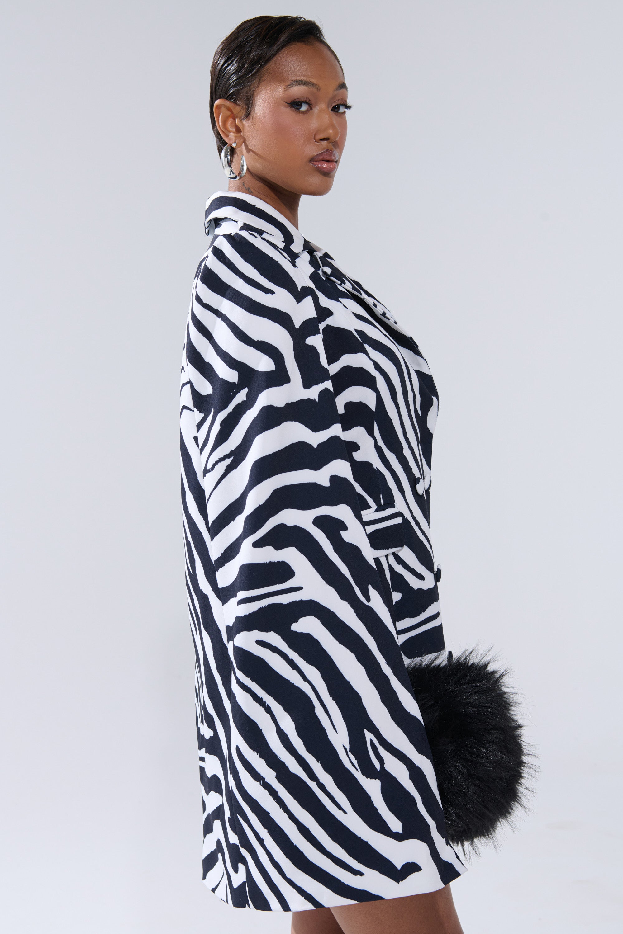 WILD SIDE PRINTED BLAZER DRESS