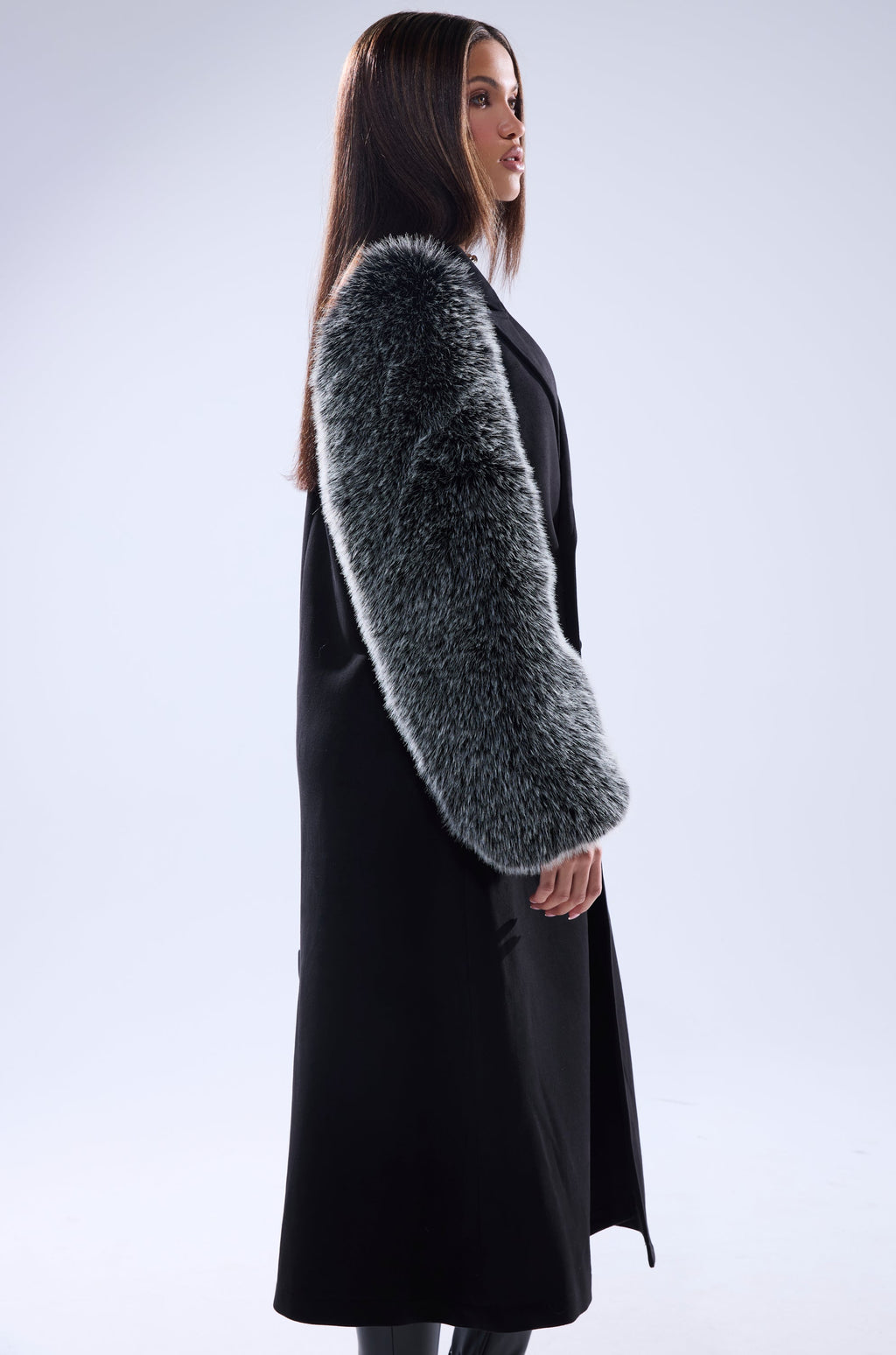 NOLITA FUR SLEEVE TRENCH