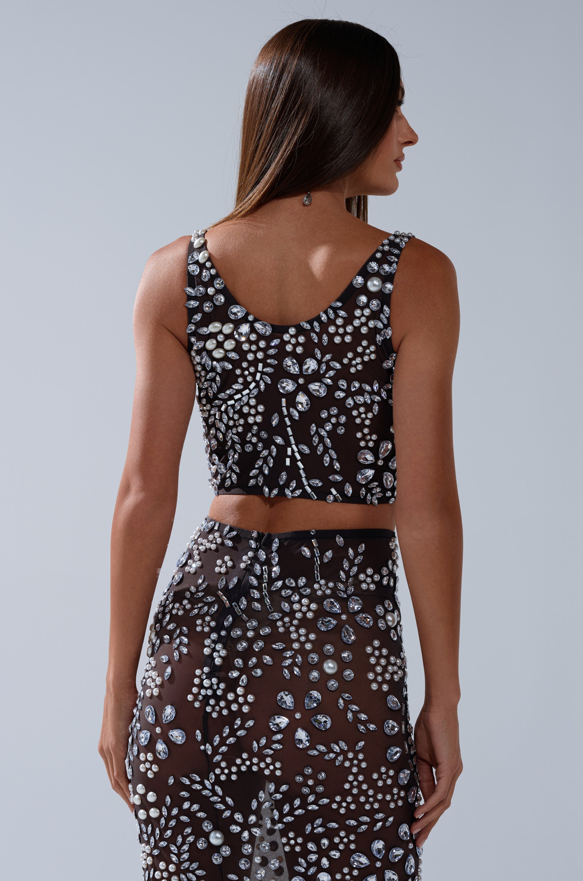 BLING BLING MESH RHINESTONE BRALETTE