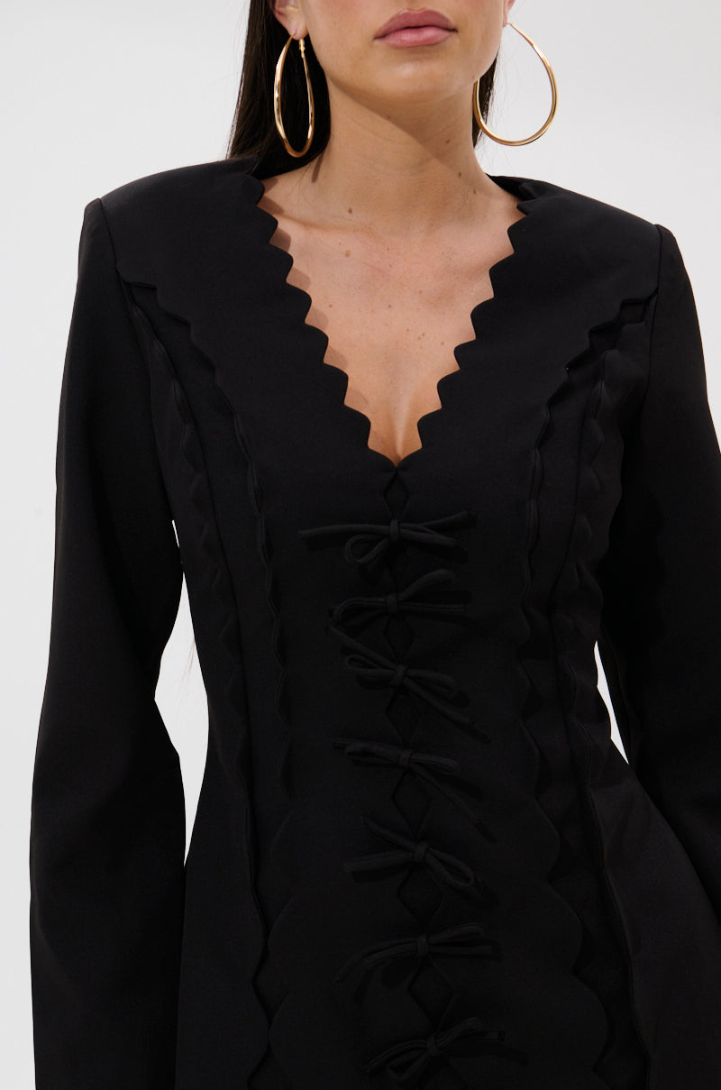 CUTE AS CAN BE MINI DRESS WITH BOWS