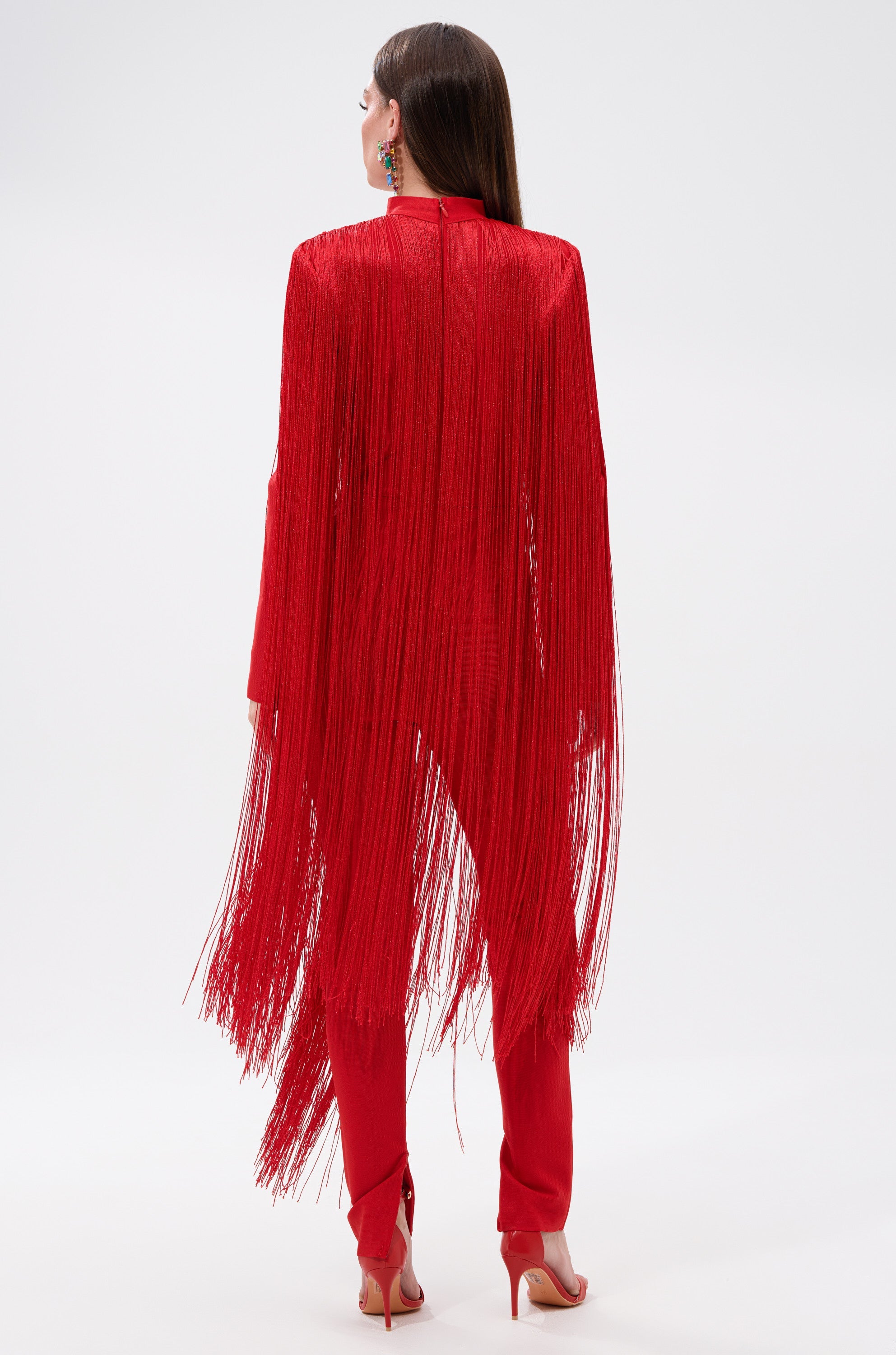 BELLE BANDAGE JUMPSUIT WITH FRINGE