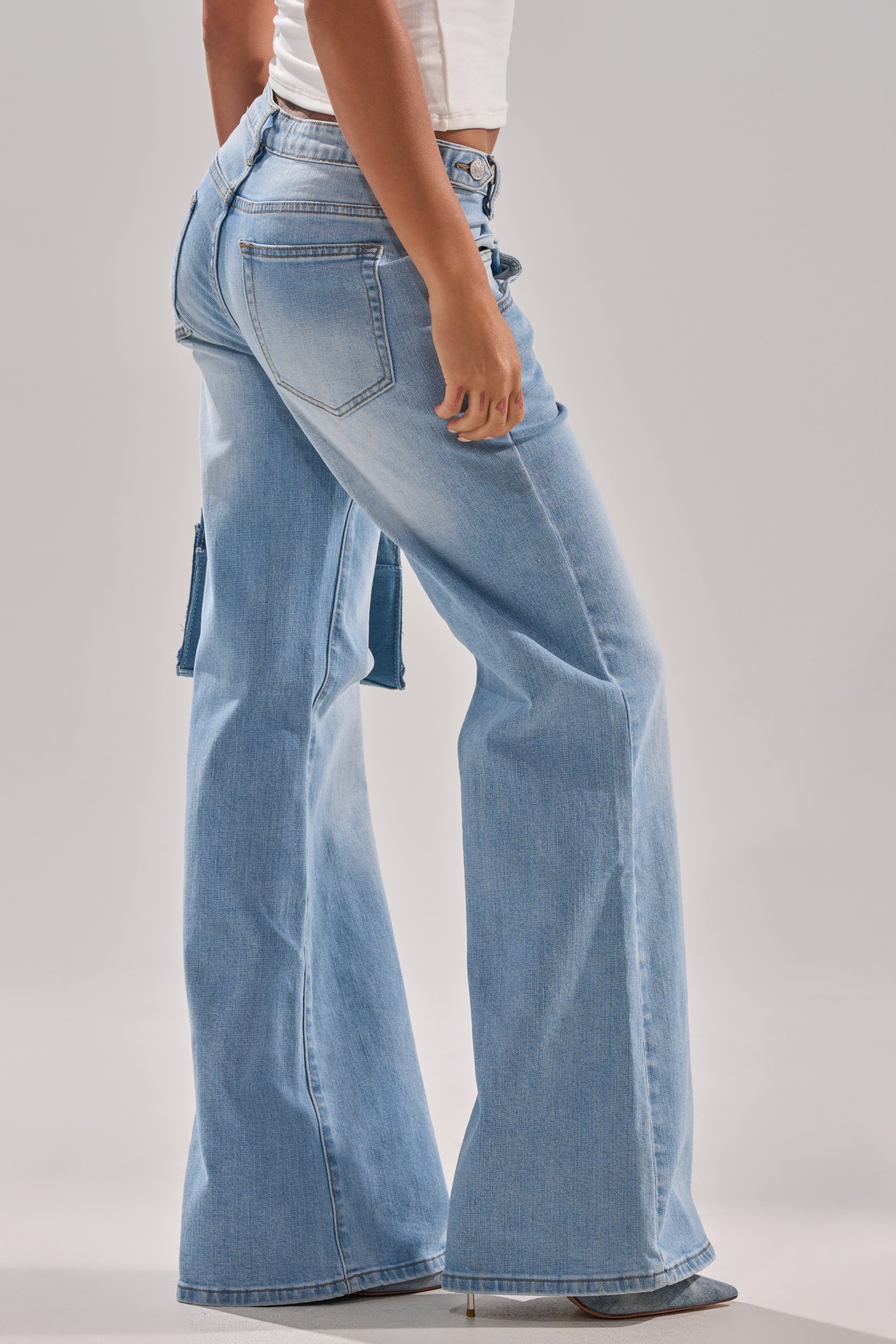WON'T LOSE MYSELF WIDE-LEG  BLUE DENIM