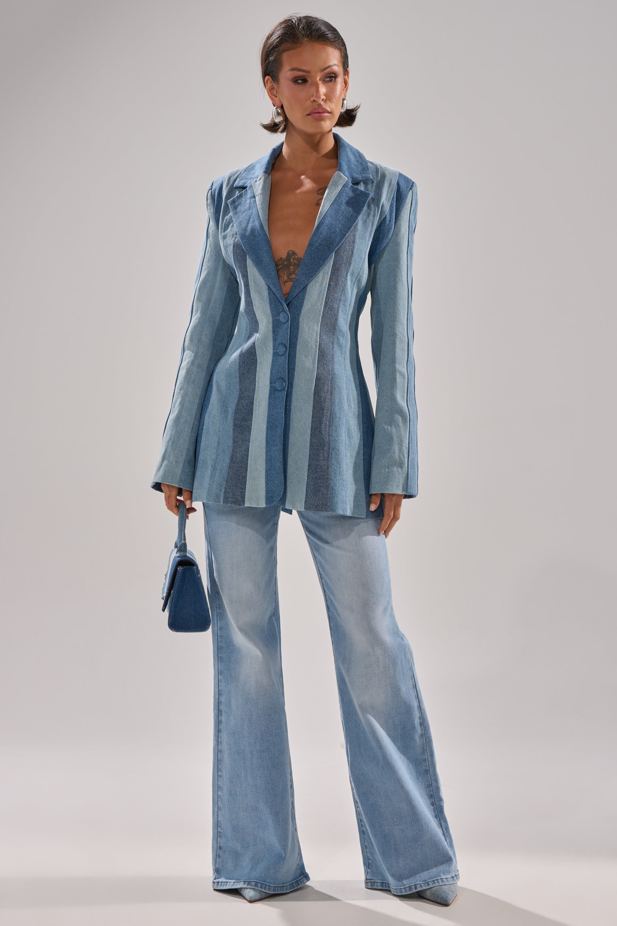 WON'T LOSE MYSELF WIDE-LEG  BLUE DENIM