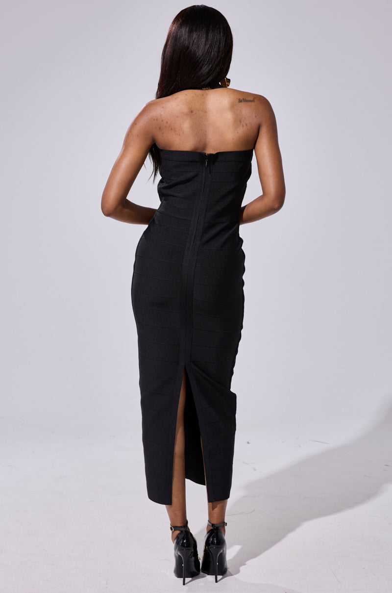 LOVELY DAYS BANDAGE MIDI DRESS