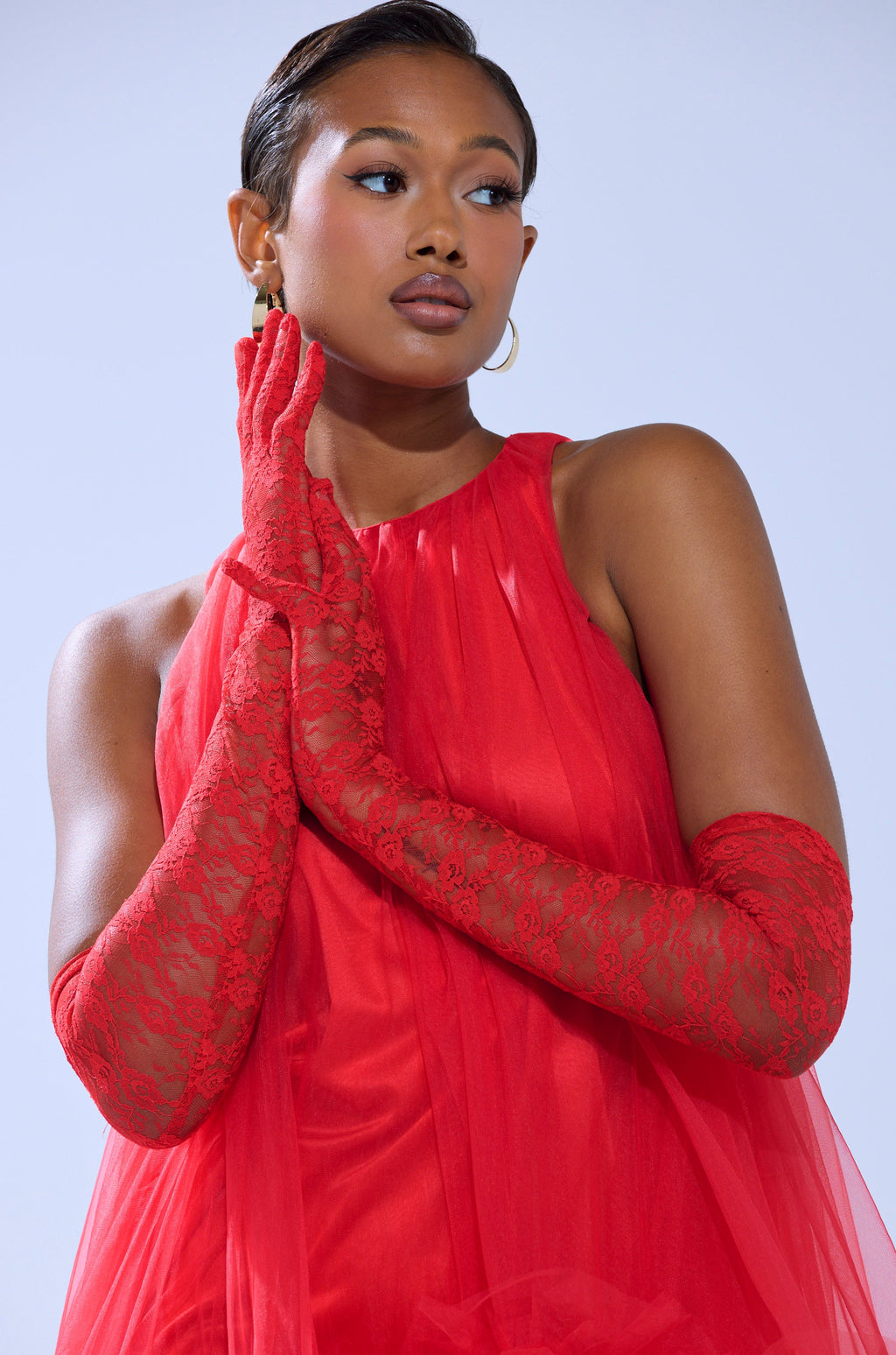 BOLD AND BRIGHT LACE GLOVES