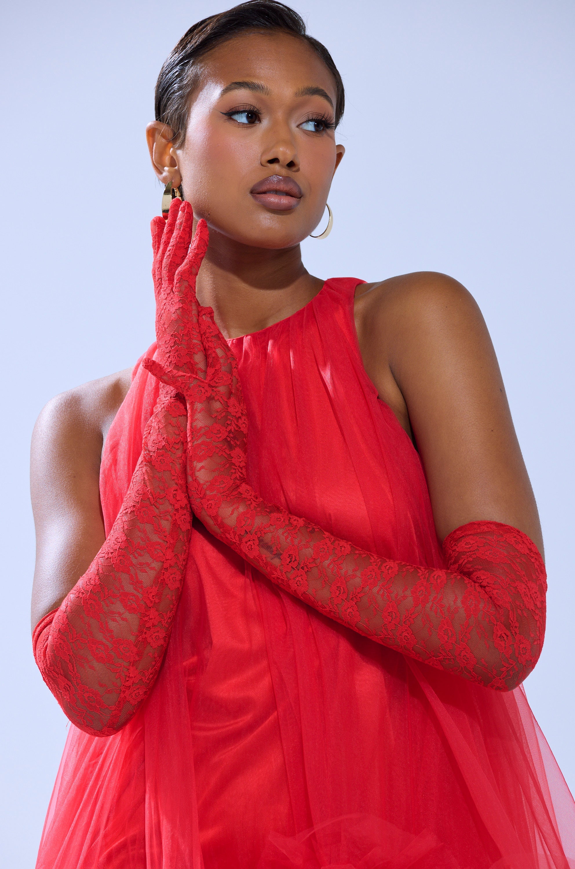 BOLD AND BRIGHT LACE GLOVES