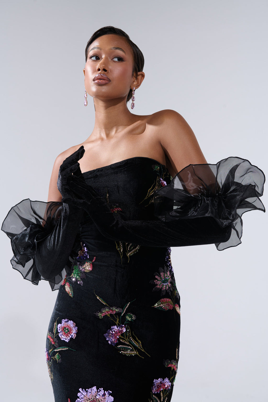 AT THE GALA VELVET GLOVES