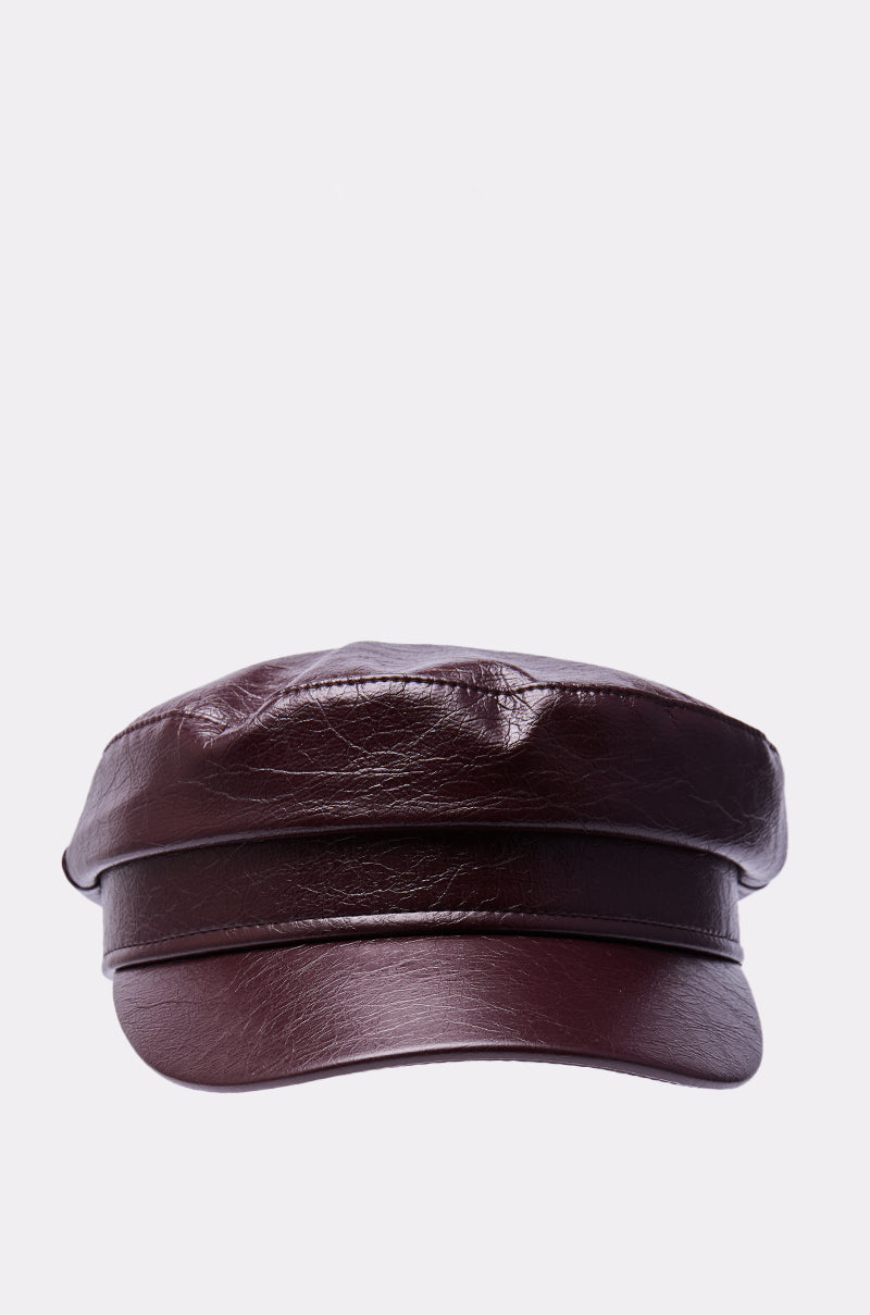 HERE FOR IT PU BRIM HAT