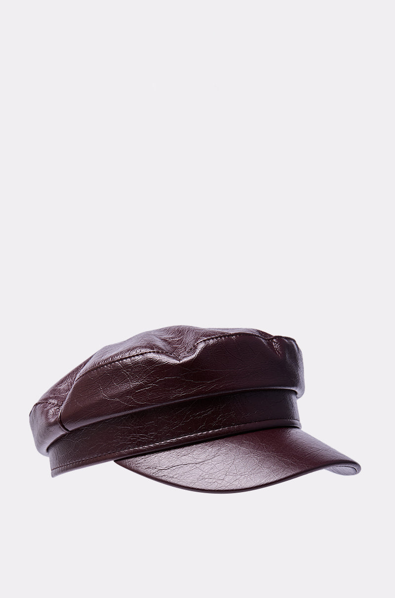 HERE FOR IT PU BRIM HAT