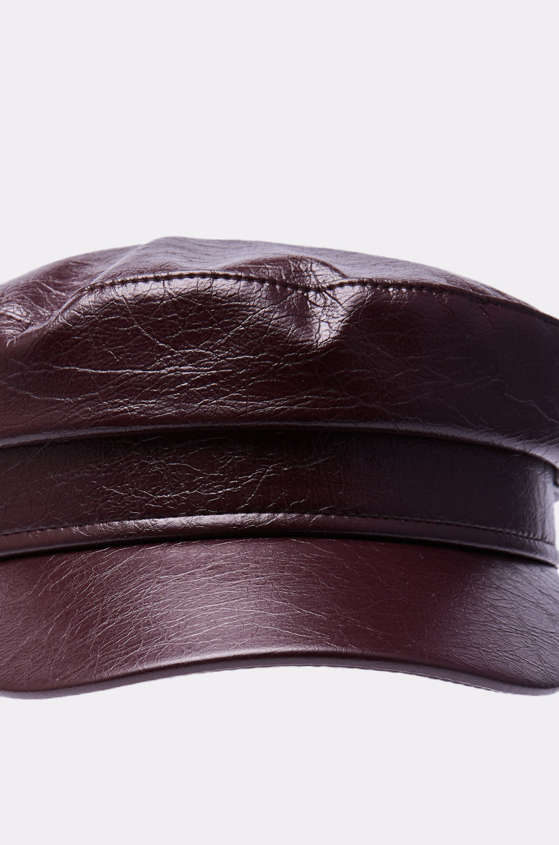 HERE FOR IT PU BRIM HAT