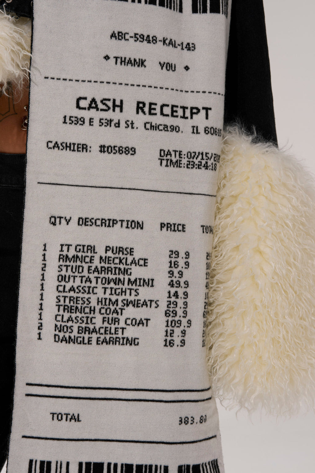 CHECK THE RECEIPT SCARF