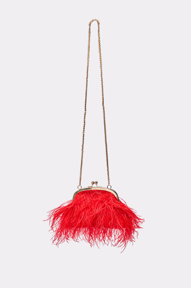 PARTY STARTER FEATHER PURSE