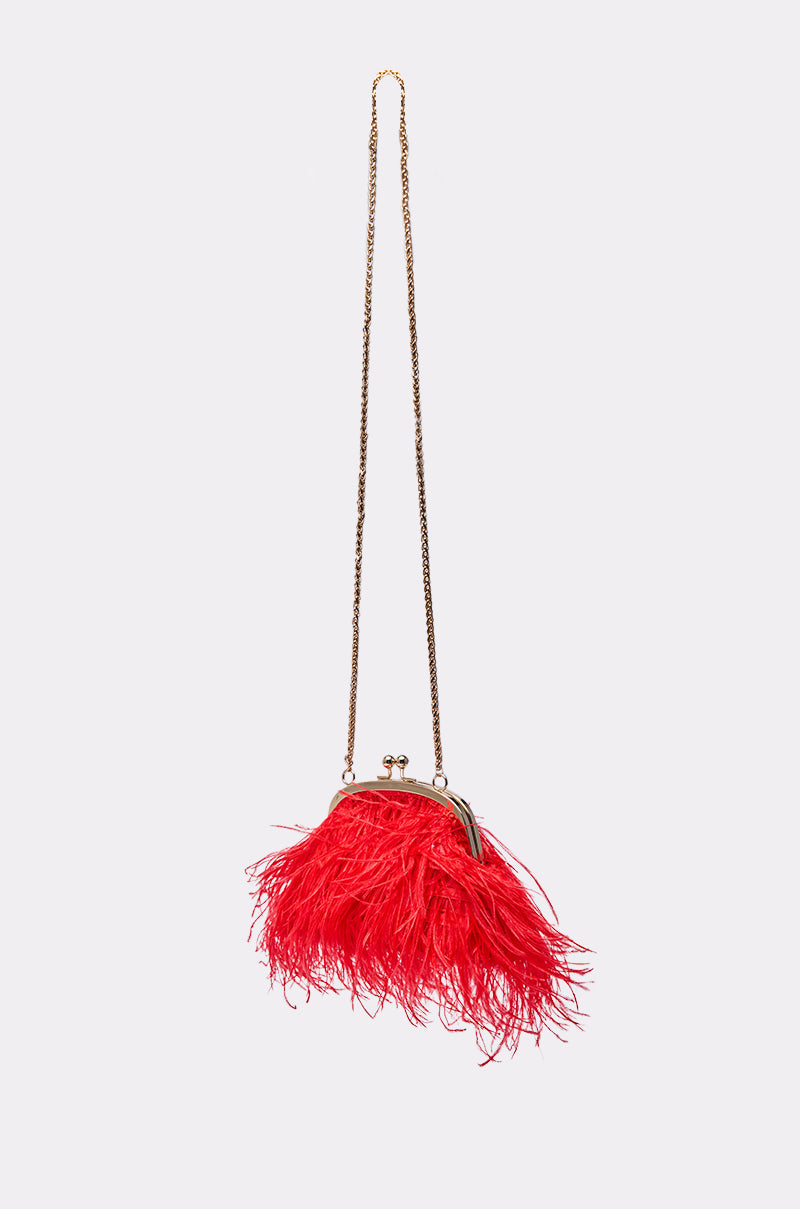 PARTY STARTER FEATHER PURSE