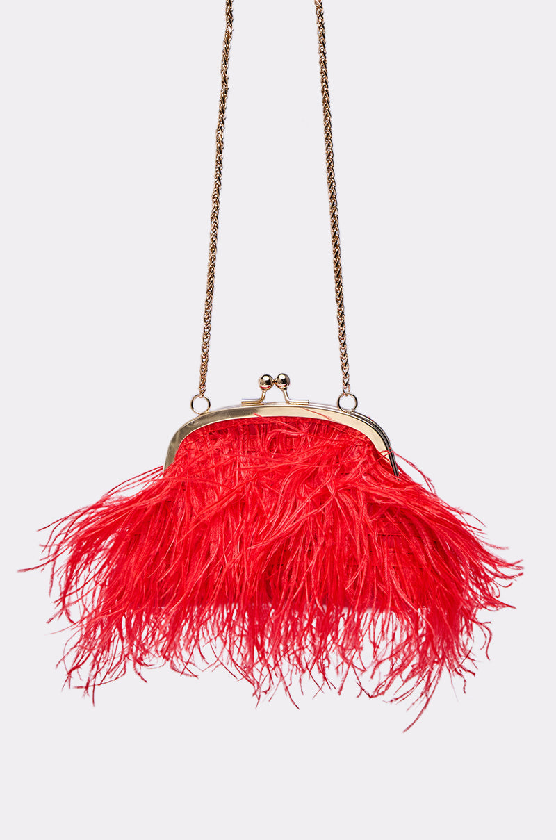 PARTY STARTER FEATHER PURSE