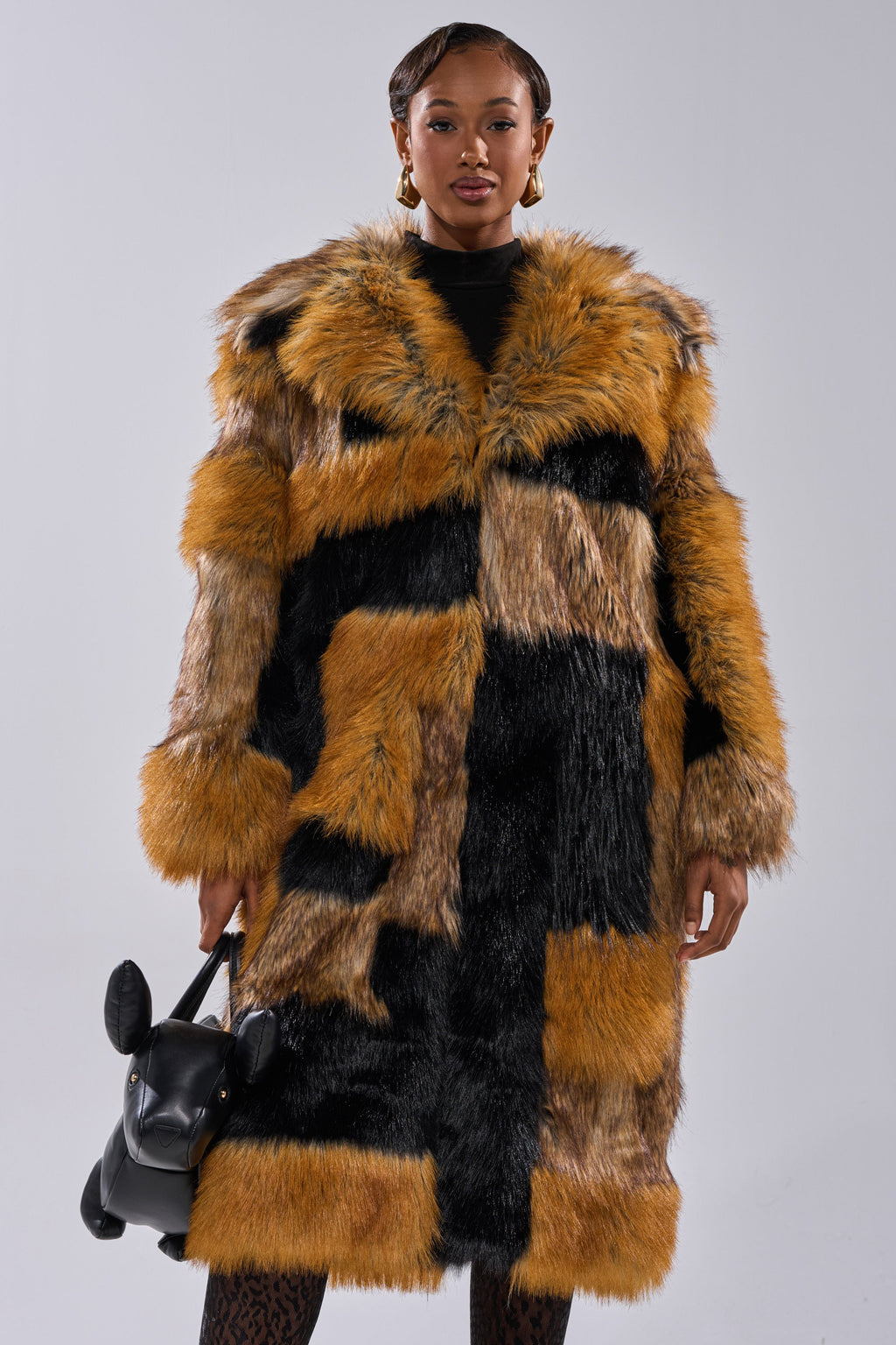 COSMO PATCHWORK FAUX FUR