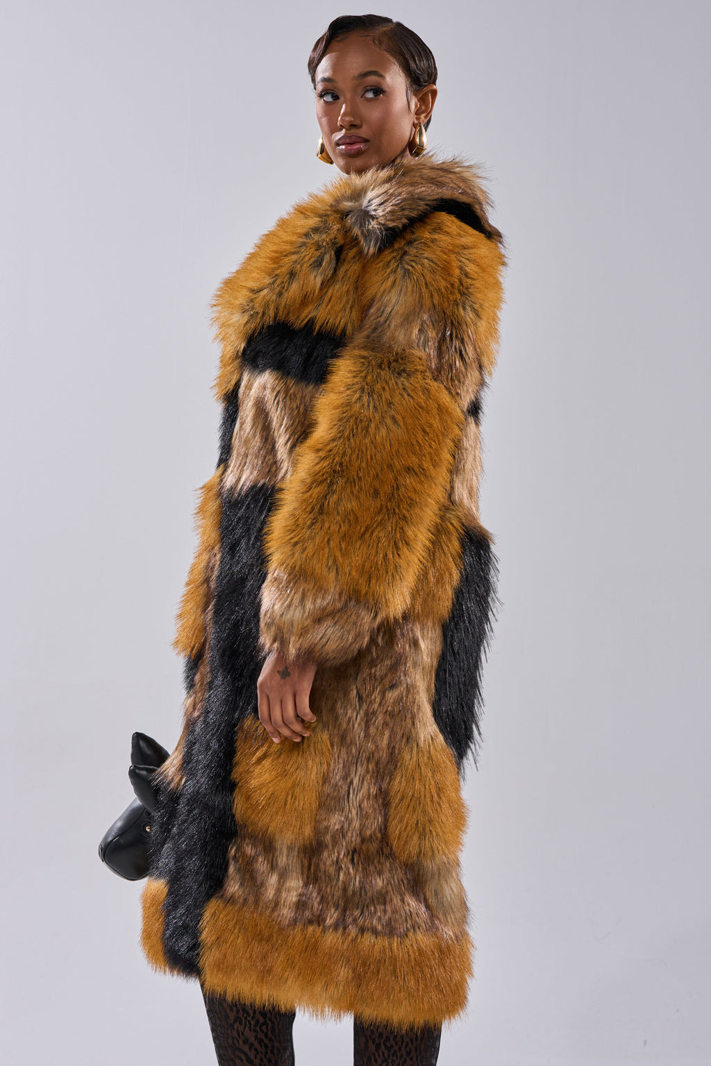 COSMO PATCHWORK FAUX FUR