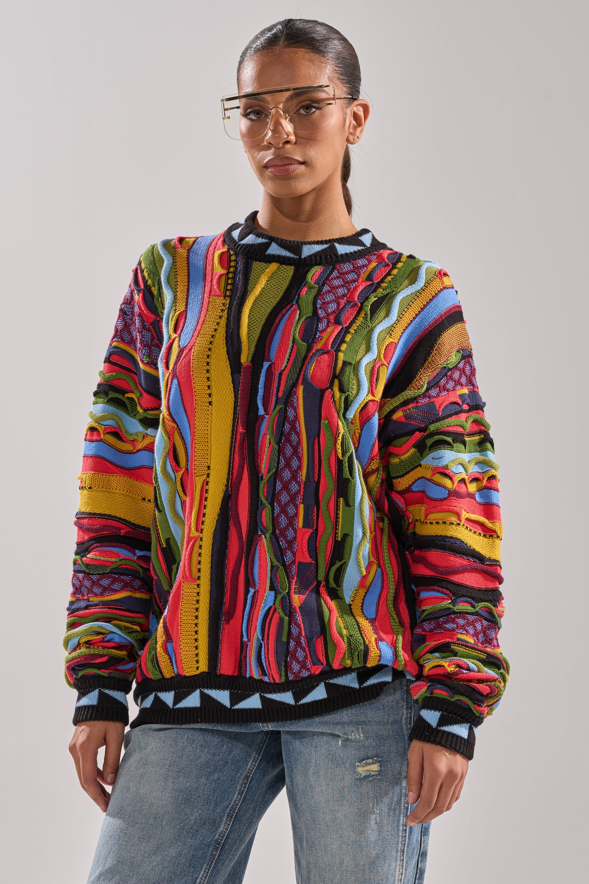 VINTAGE MULTICOLORED OVERSIZED SWEATER