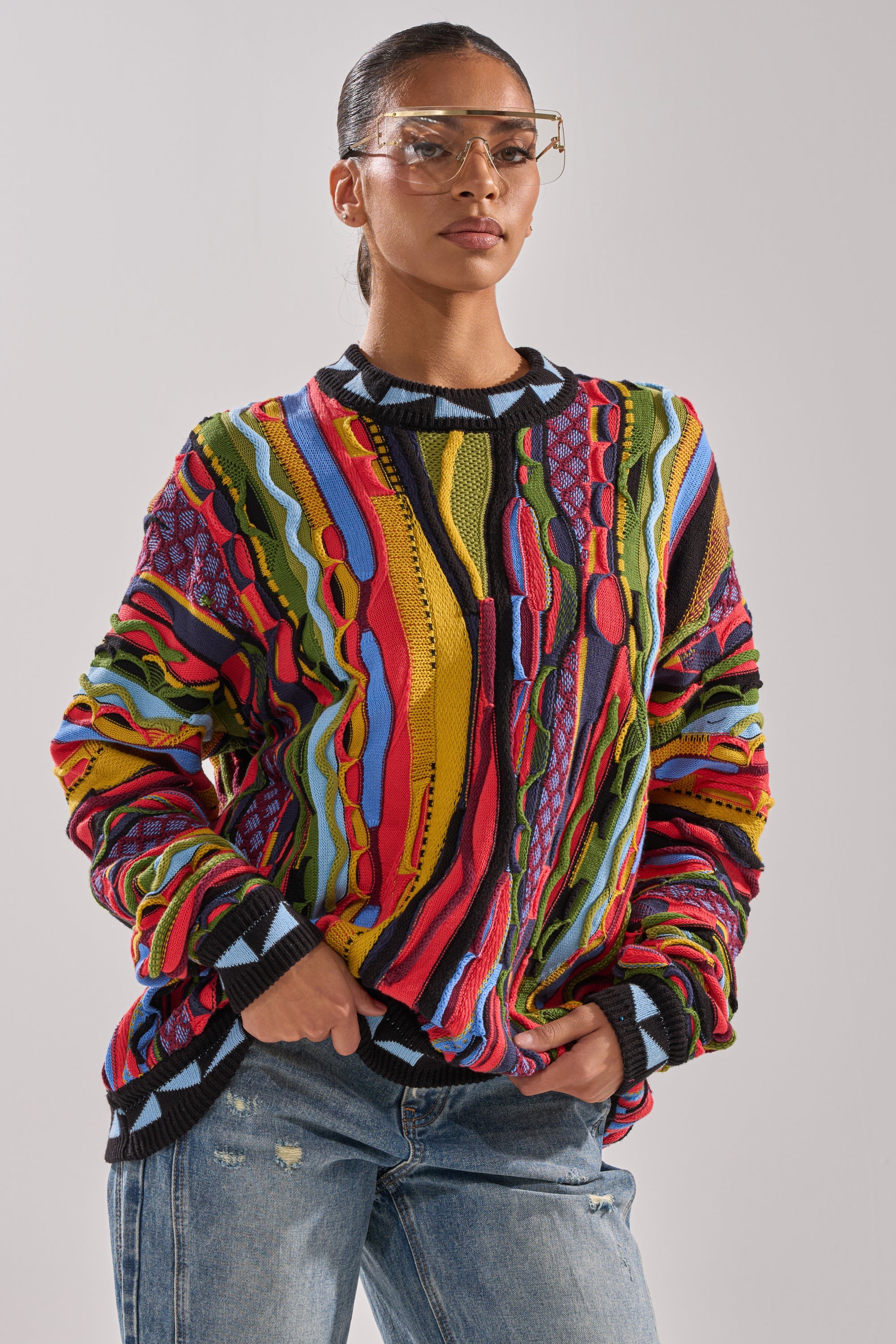 VINTAGE MULTICOLORED OVERSIZED SWEATER