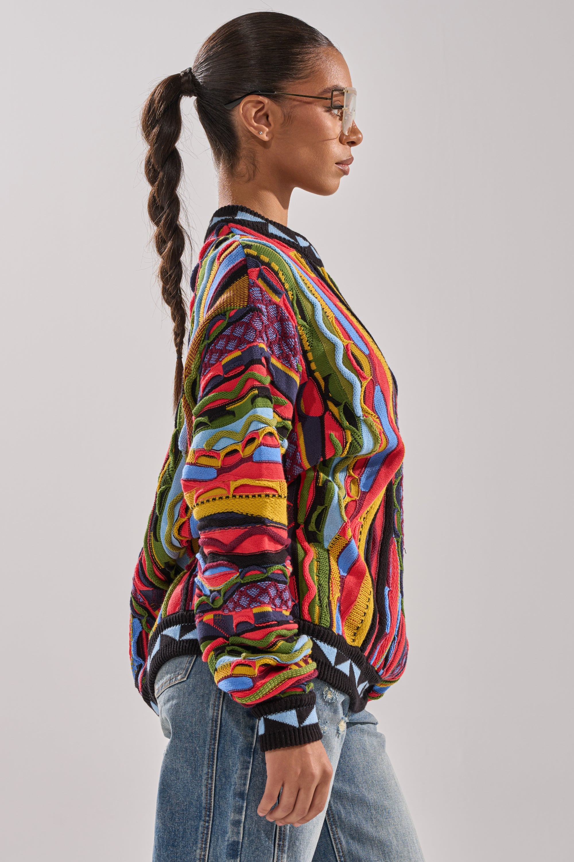 VINTAGE MULTICOLORED OVERSIZED SWEATER