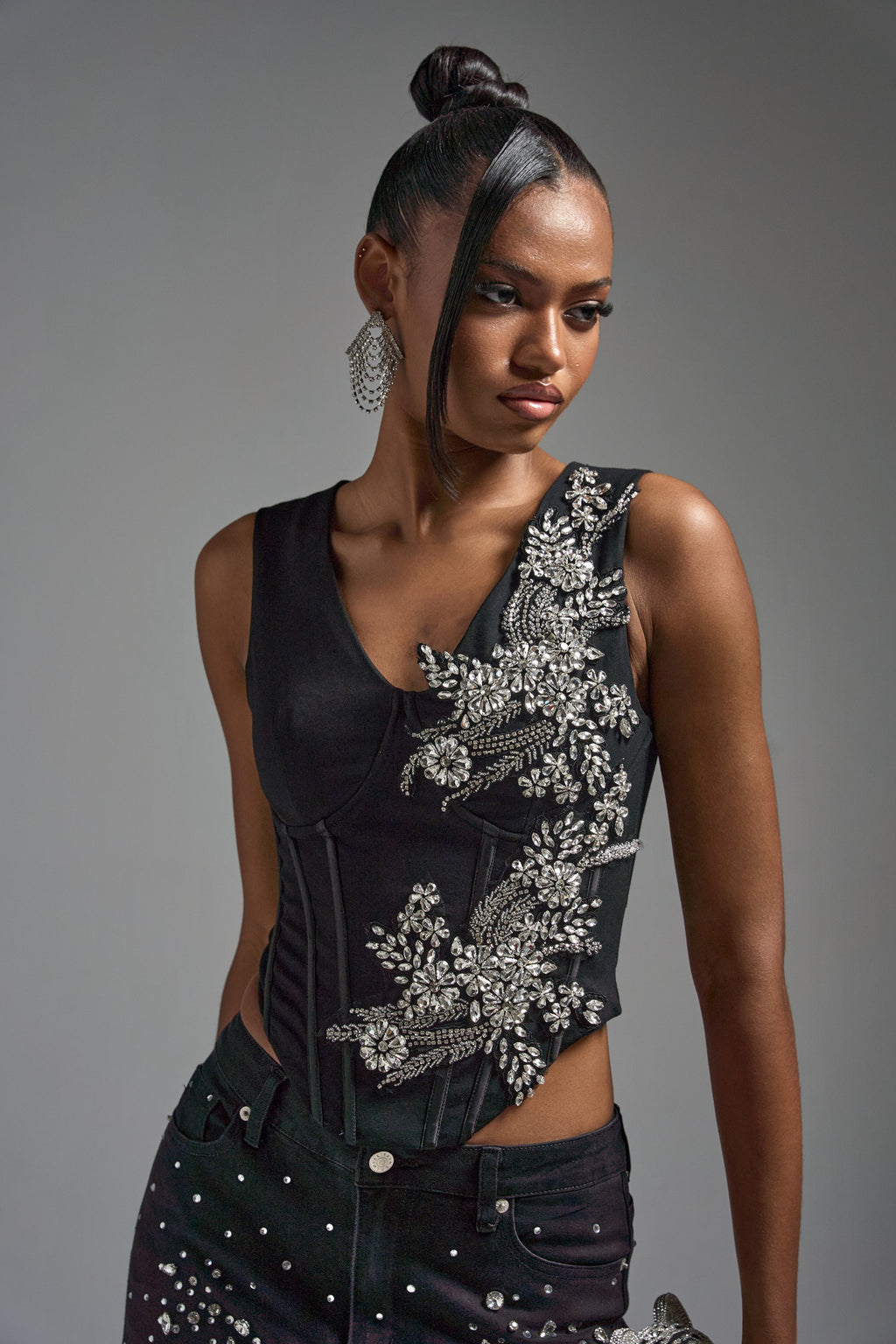 LOTS OF LOVE TO GIVE RHINESTONE BLOUSE