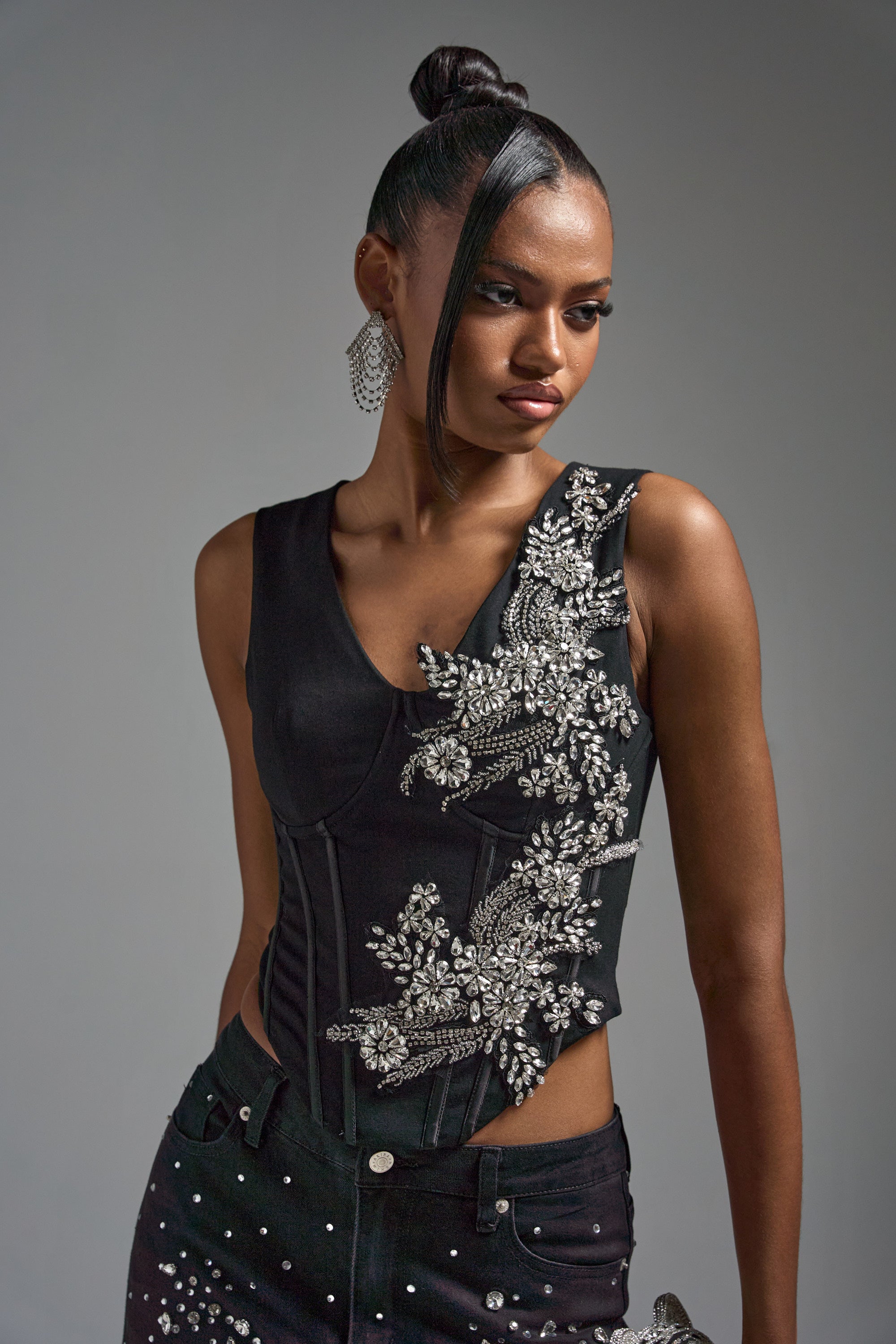 LOTS OF LOVE TO GIVE RHINESTONE BLOUSE