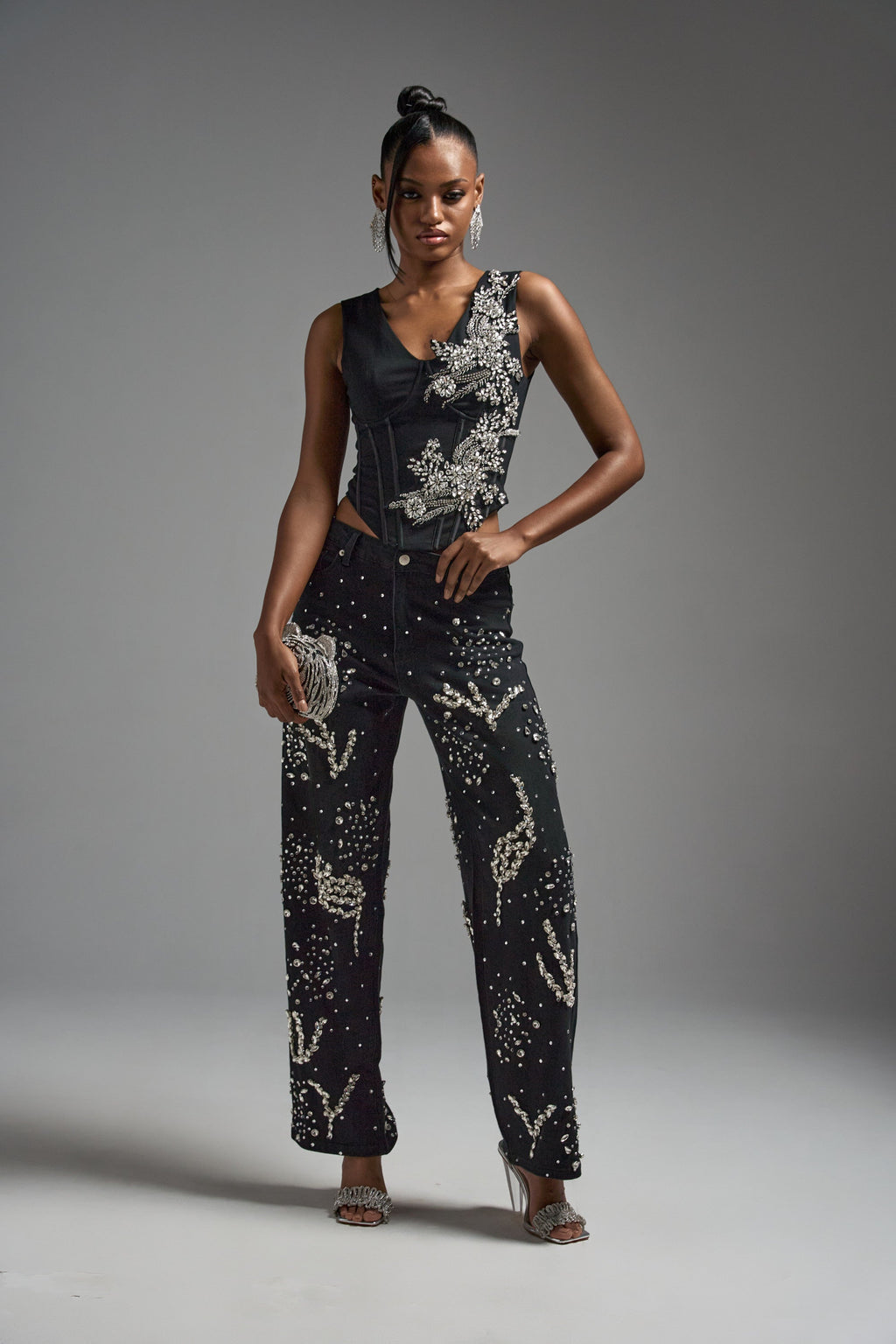 LOTS OF LOVE TO GIVE RHINESTONE BLOUSE