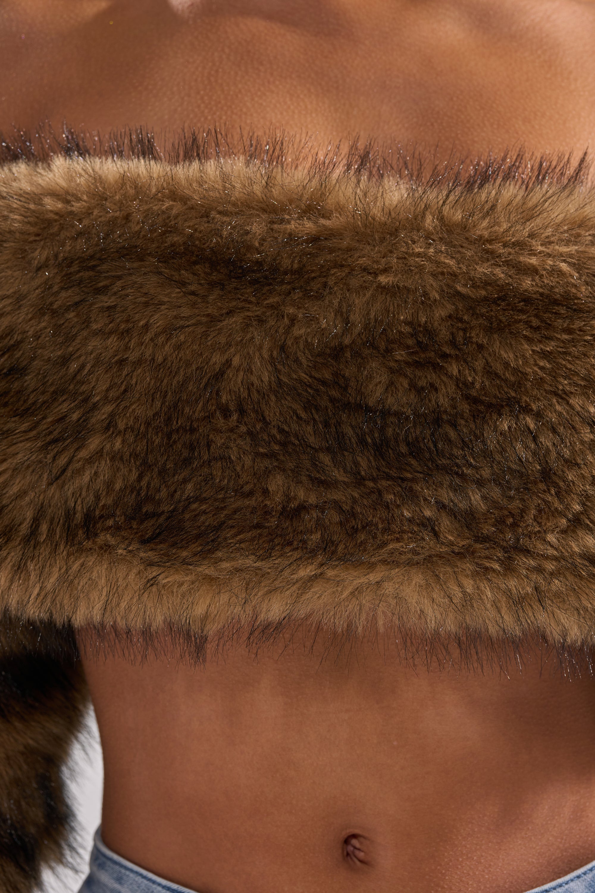 TEDDY BEAR CROPPED LONG SLEEVE TOP