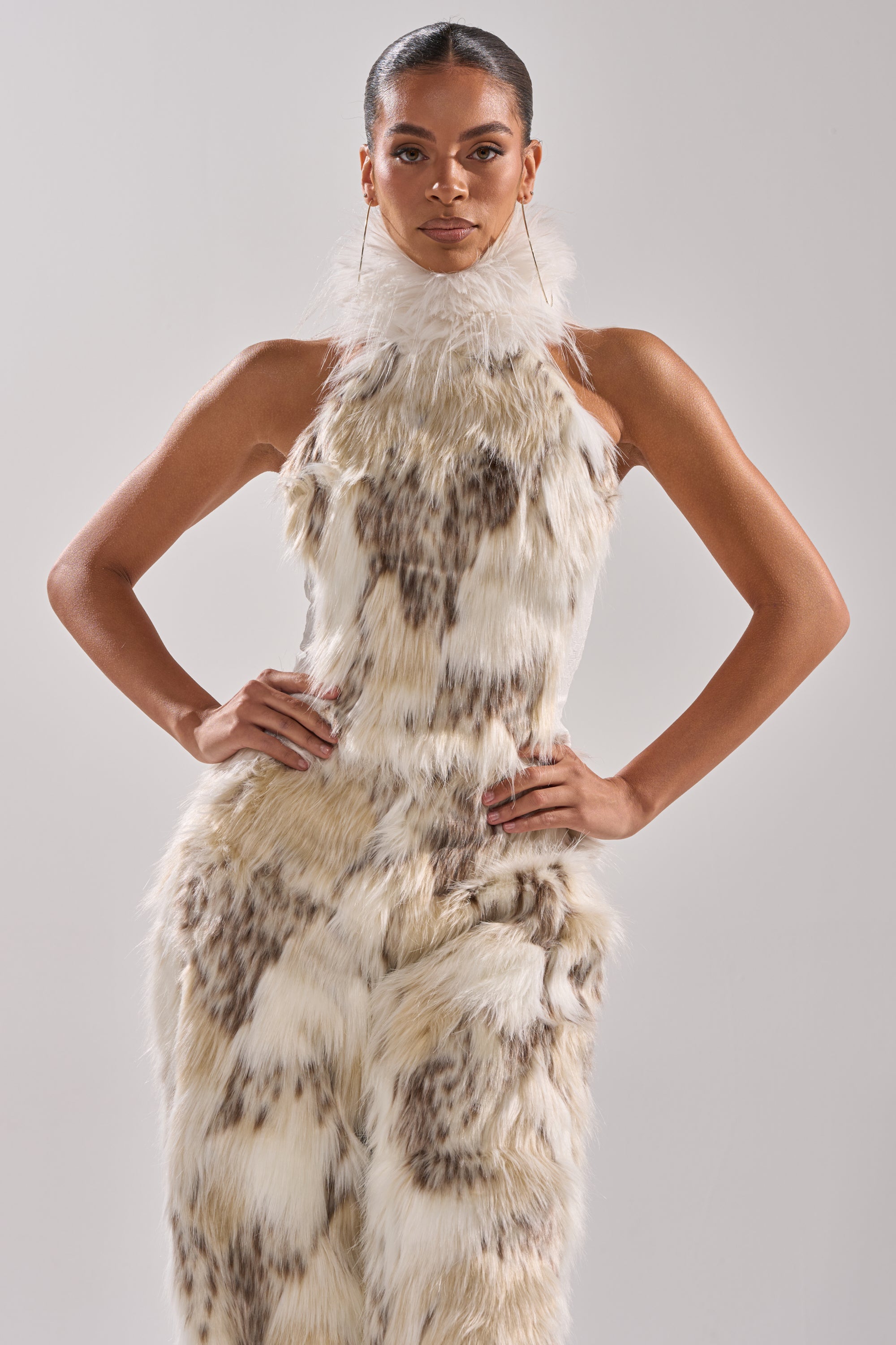 FLINTSTONES MOCK NECK FUR TOP