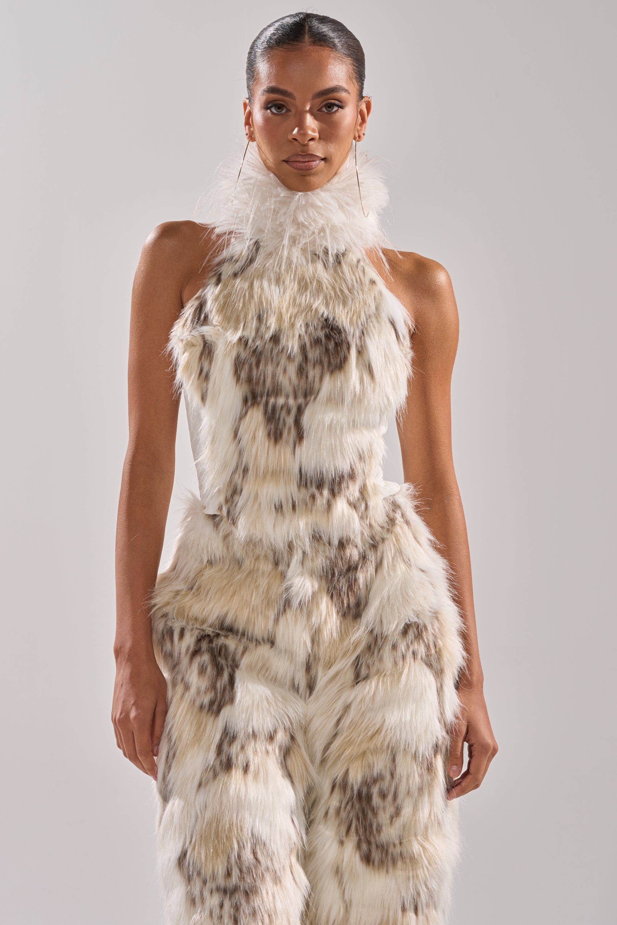 FLINTSTONES MOCK NECK FUR TOP