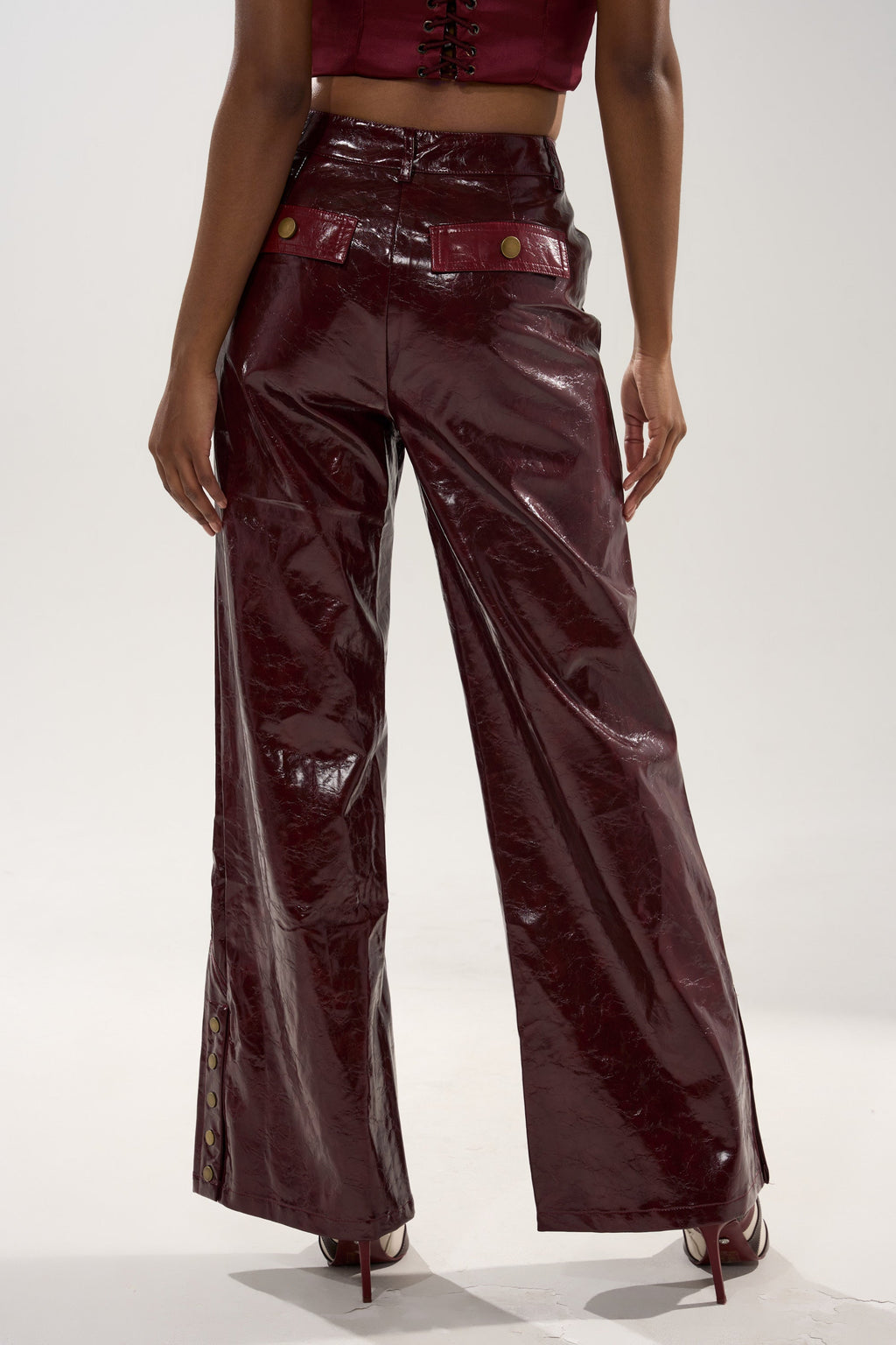 MIXED EMOTIONS FAUX LEATHER TROUSER