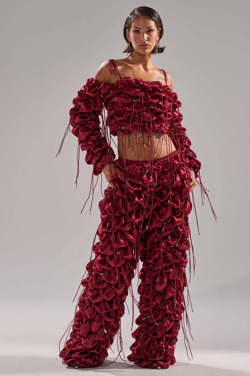 FEELING FUNKY TIE BLOUSE