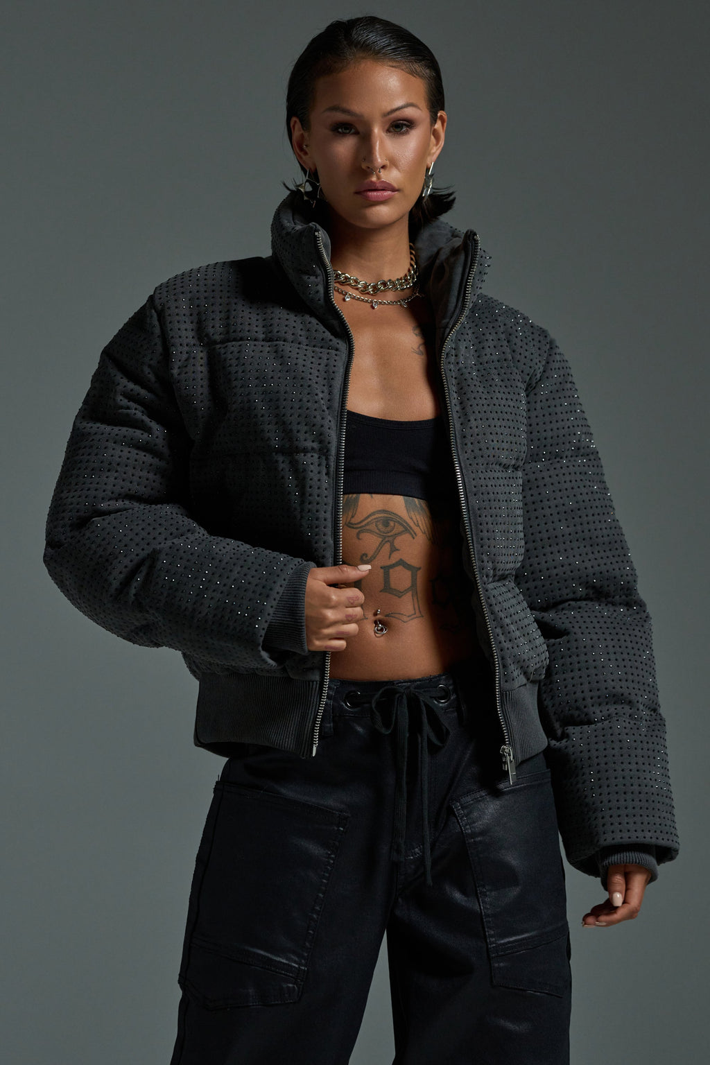 HOUDINI RHINESTONE PUFFER