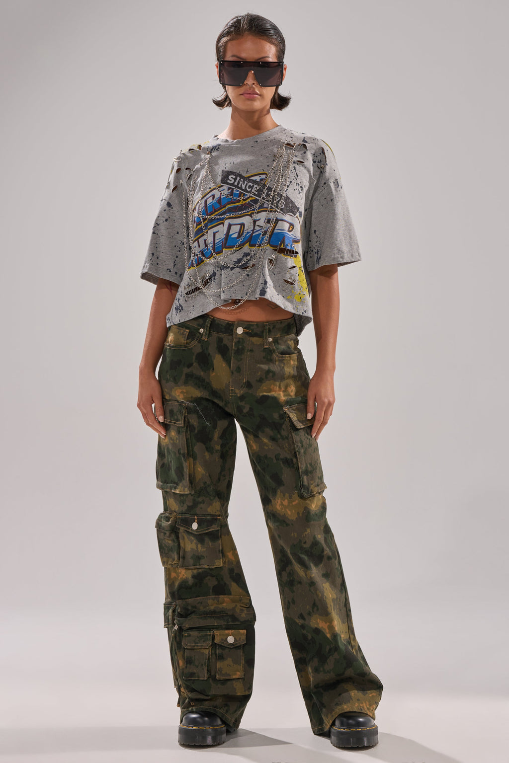 WASHED UP CARGO CAMO PANT