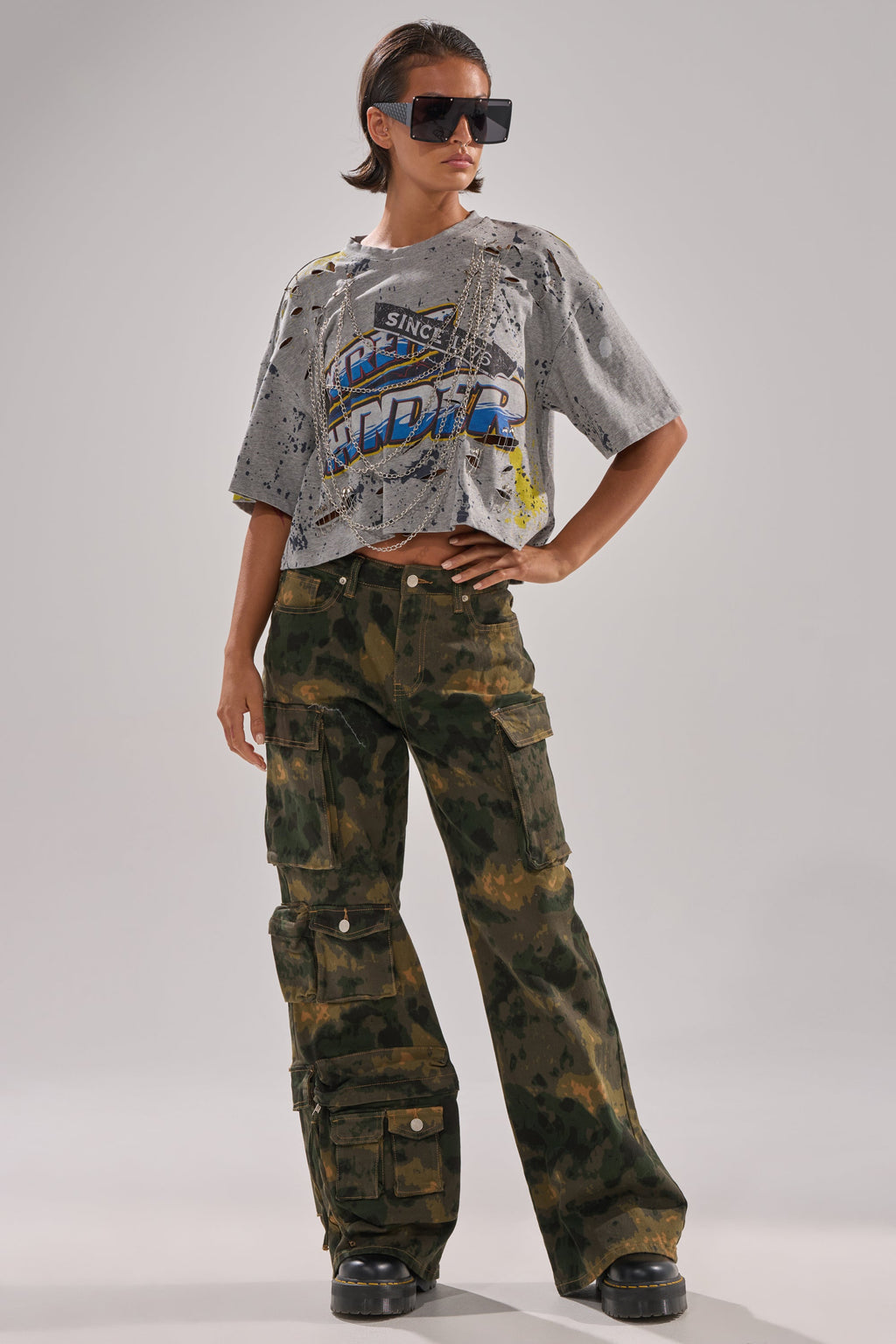 WASHED UP CARGO CAMO PANT
