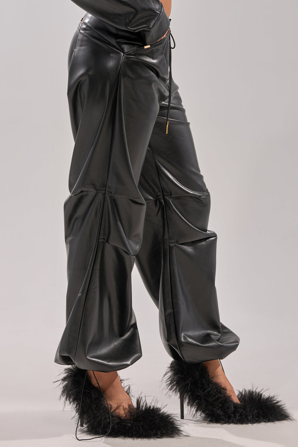 GET WITH IT FAUX LEATHER TROUSER