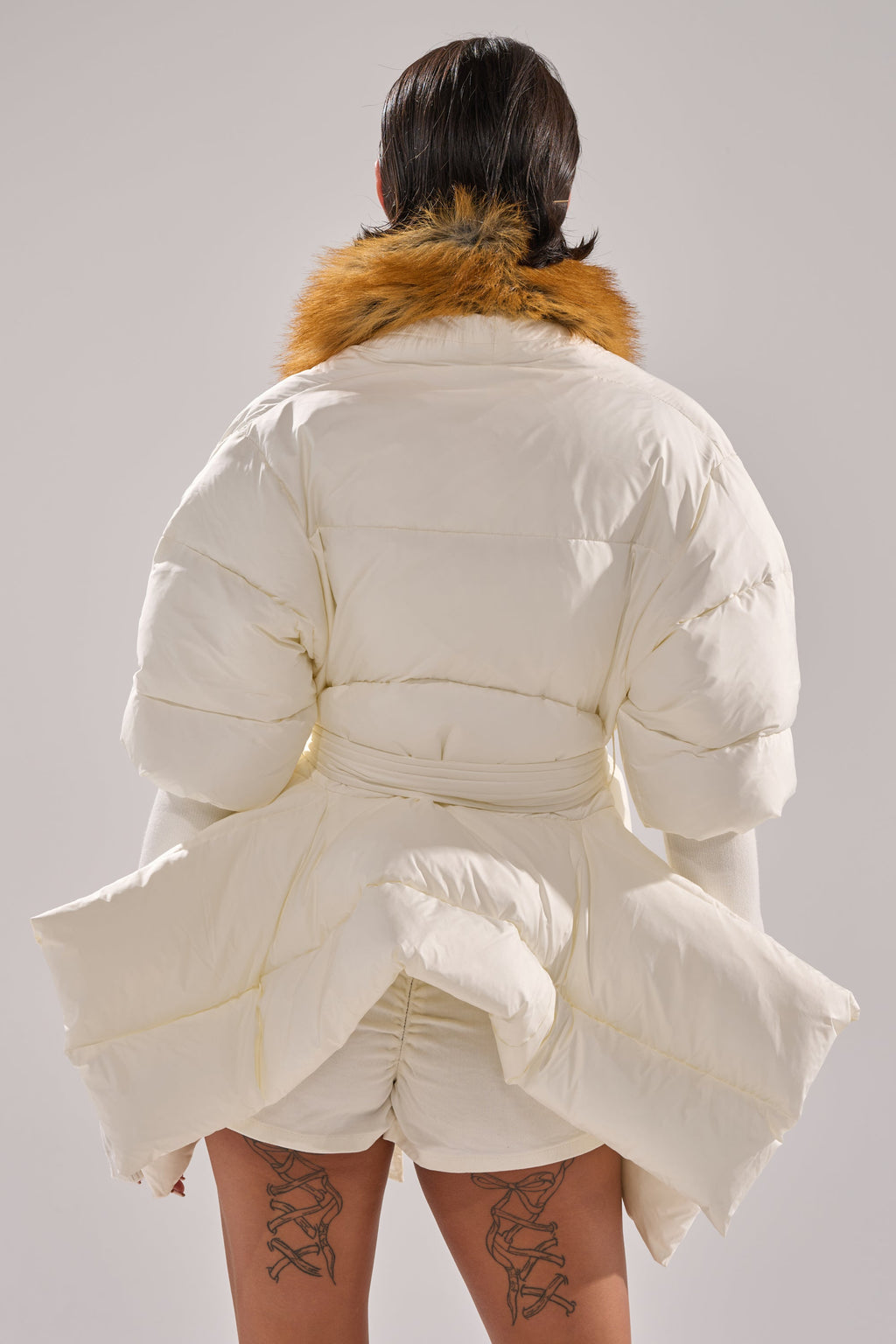 TALK TO ME NICE FUR TRIM PUFFER