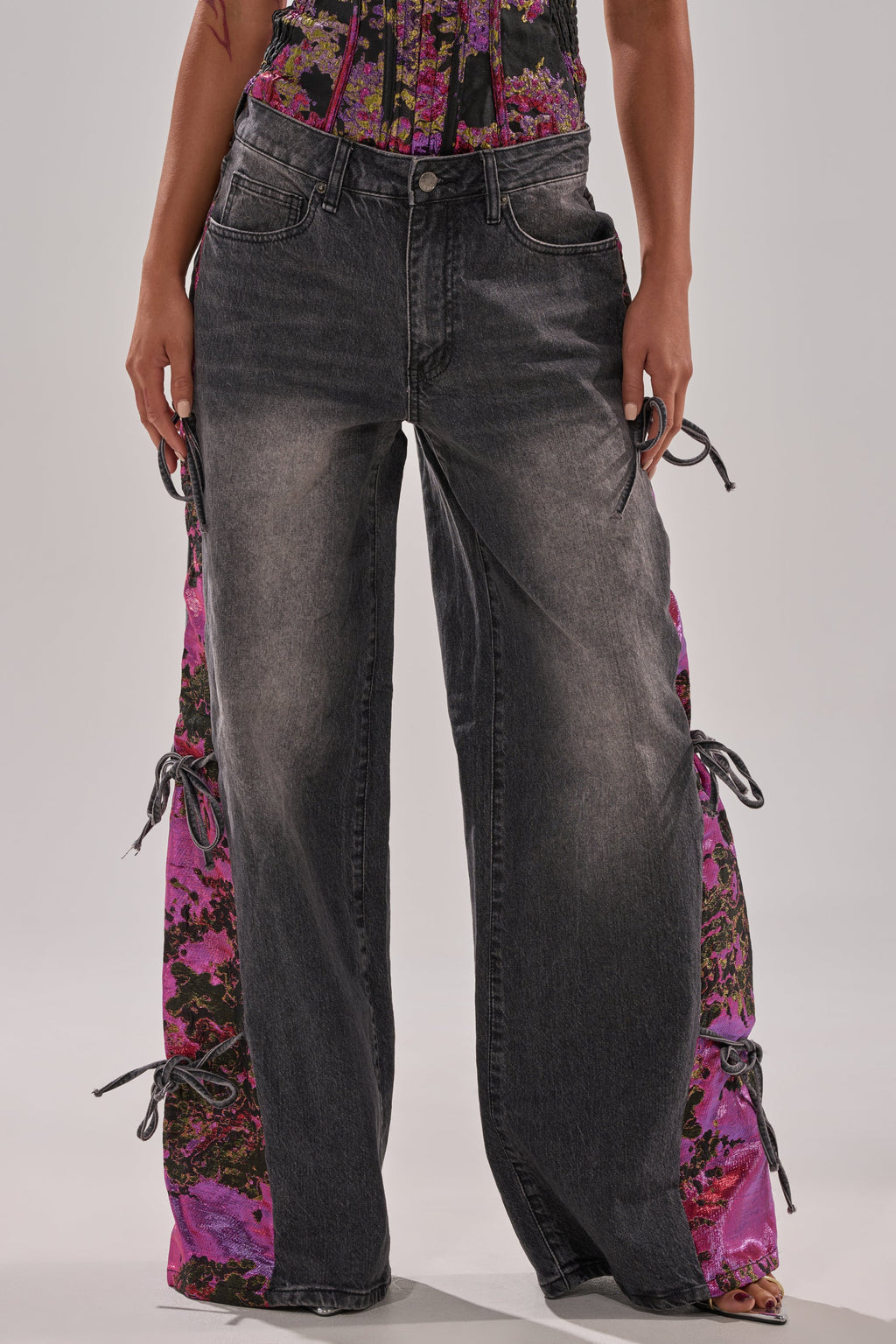 LETS PARTY BROCADE RELAXED DENIM