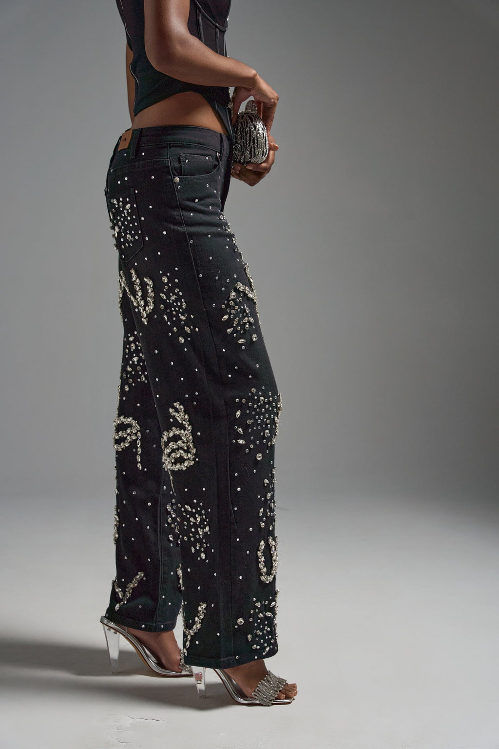 GIVE IT TO ME BABY EMBELLISHED DENIM