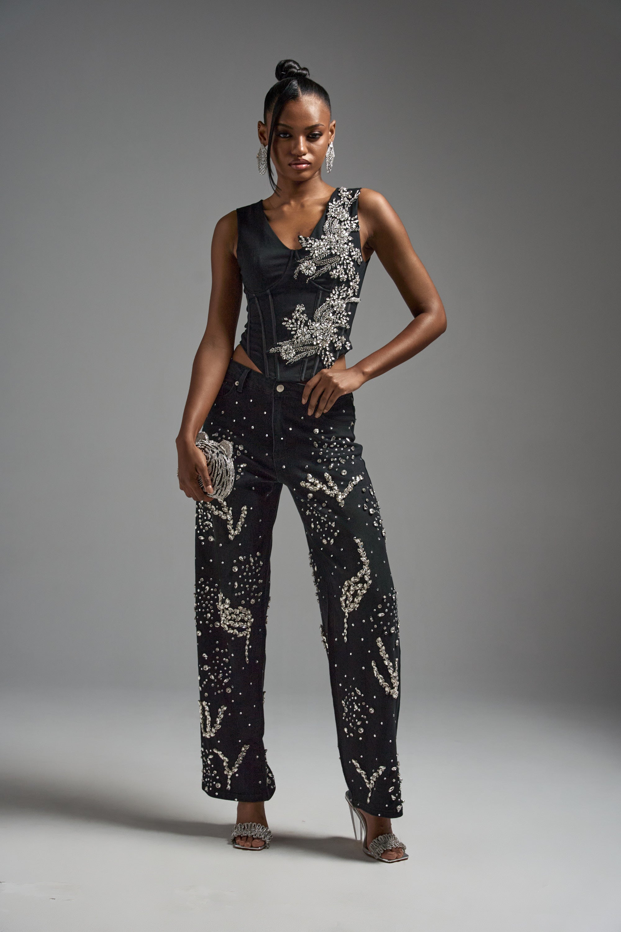 GIVE IT TO ME BABY EMBELLISHED DENIM