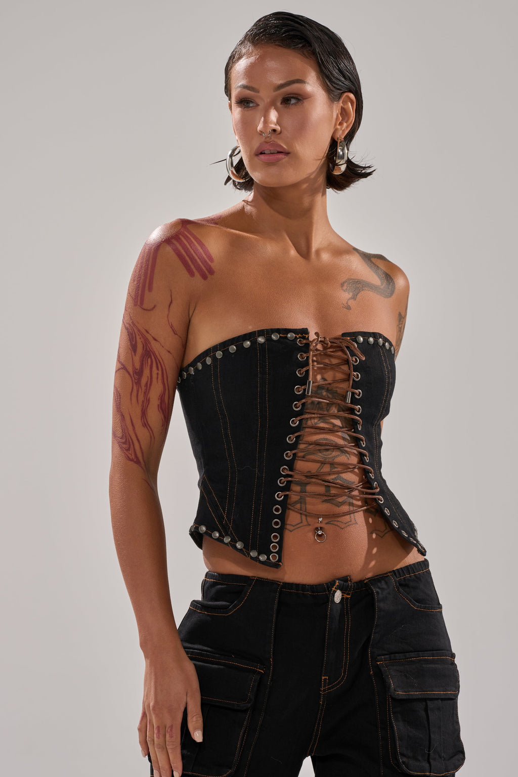 FEELING FRISKY LACE UP CORSET