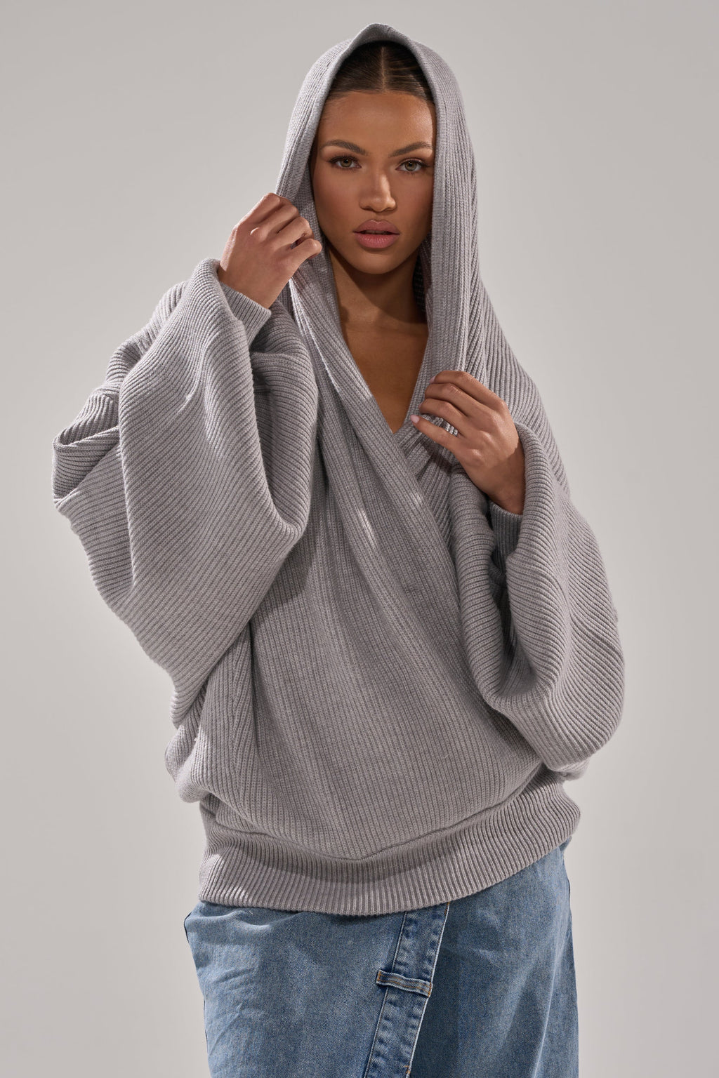 CRAZY FOR YOU CROSS FRONT SWEATER