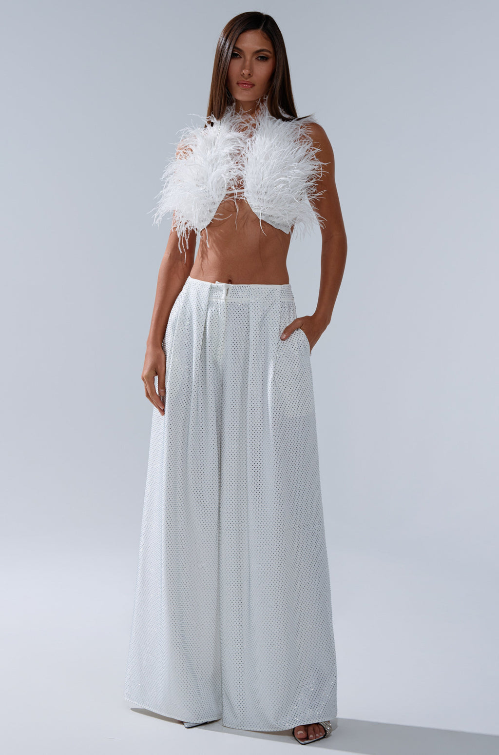 SHAKE IT FOR ME GIRL FEATHER BRALETTE