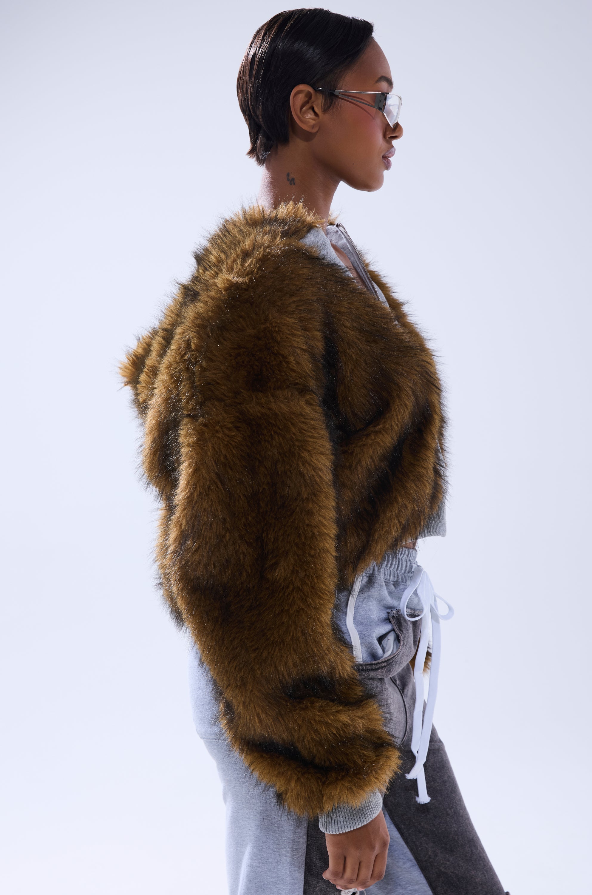 BEST OF BOTH WORLDS REVERSIBLE FUR SWEATSHIRT