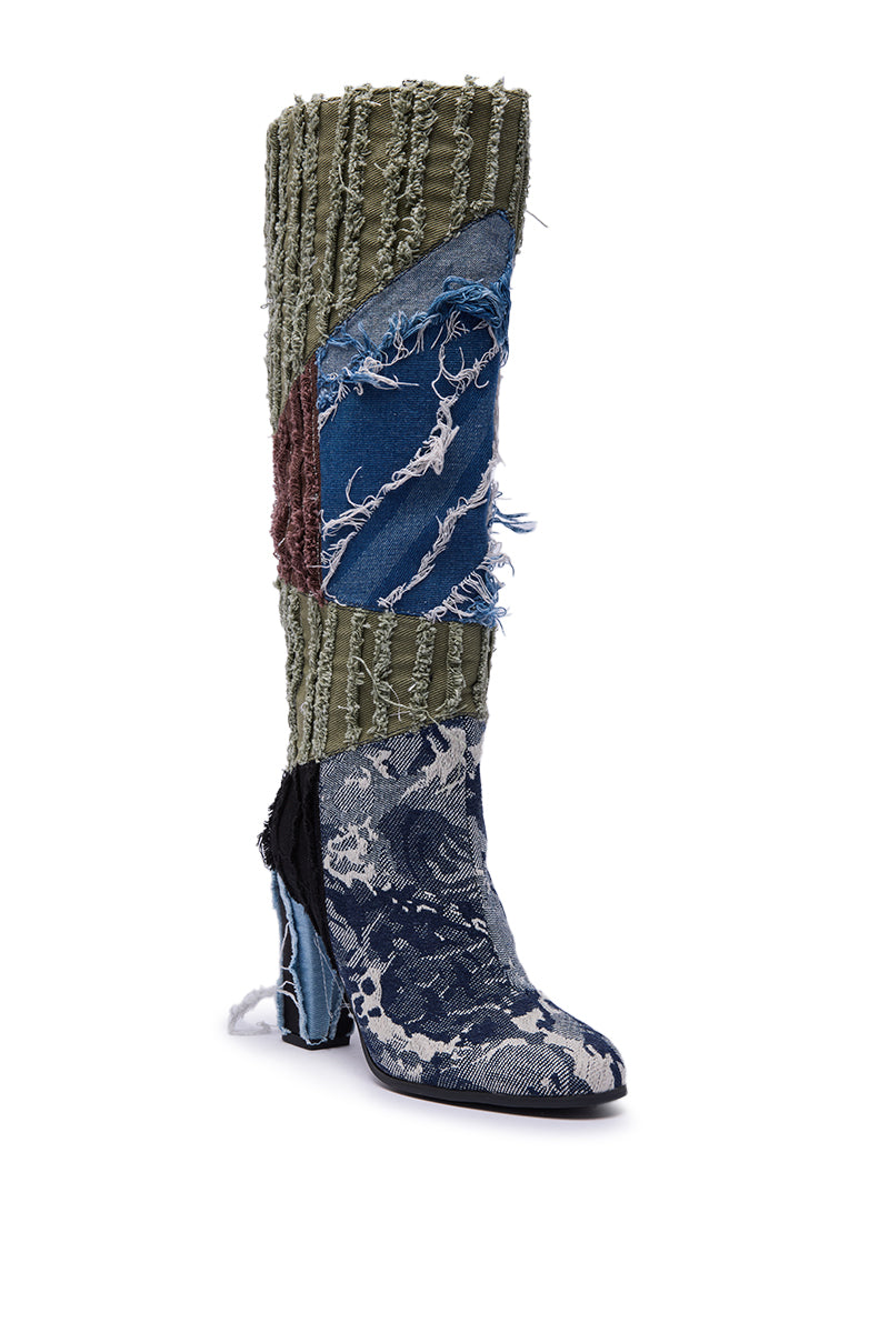 AZALEA WANG MARGEE MULTI CHUNKY KNEE HIGH BOOT