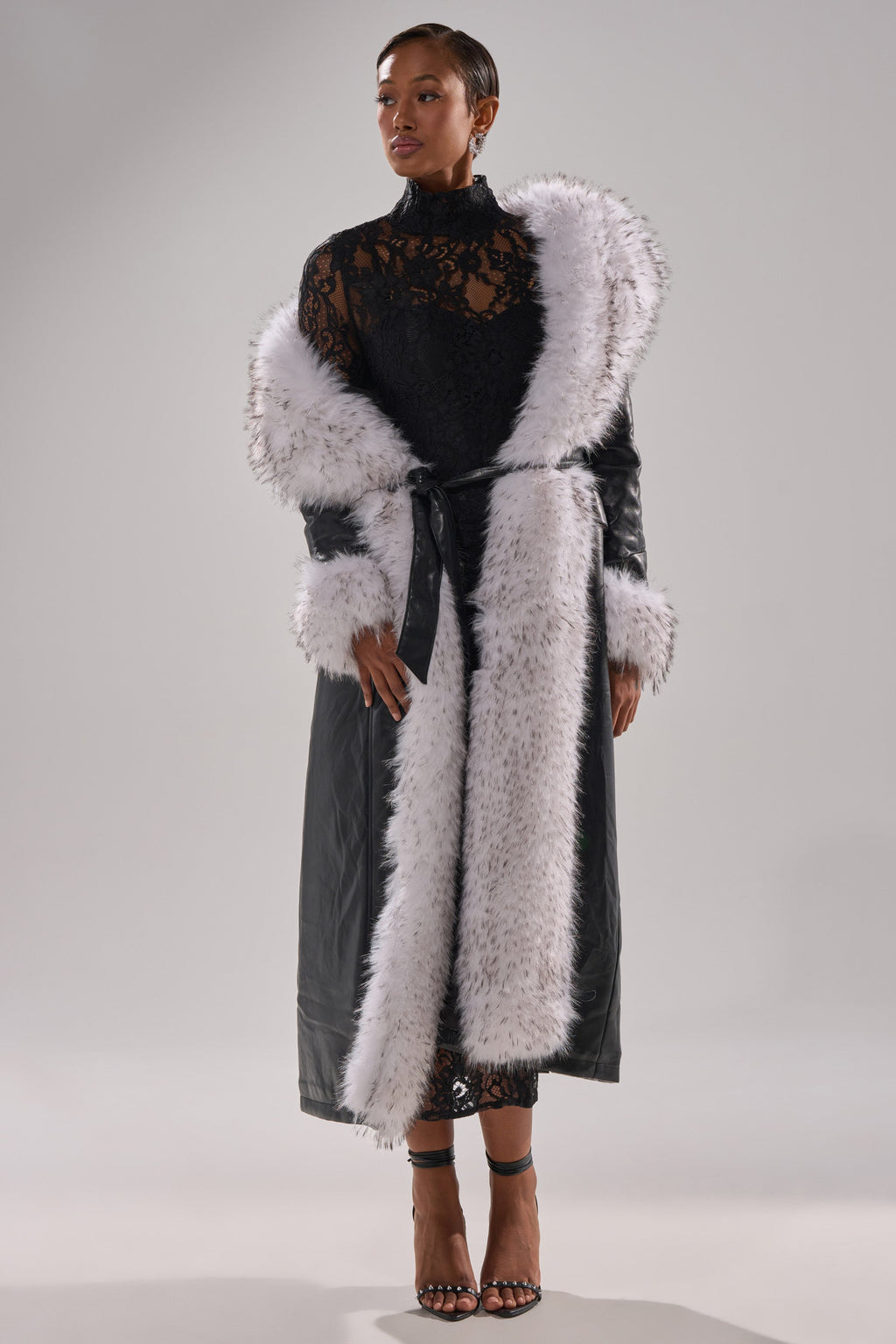 FIONA BUTTER LUXE FUR TRIM TRENCH