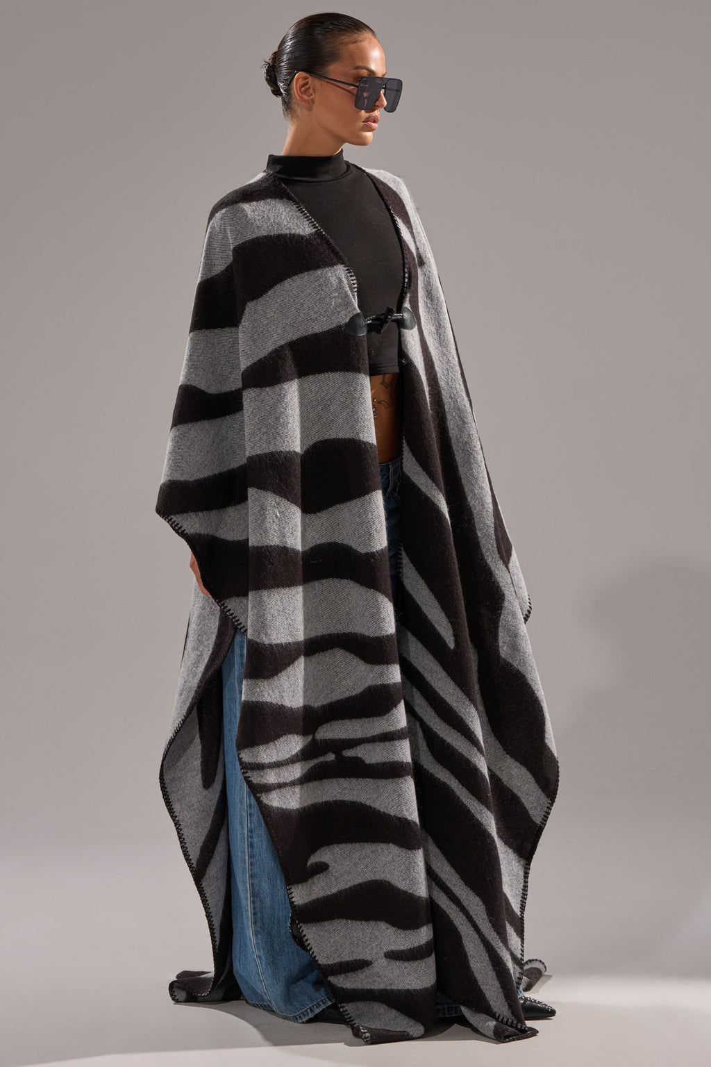 WILD ONE KNIT MAXI PONCHO