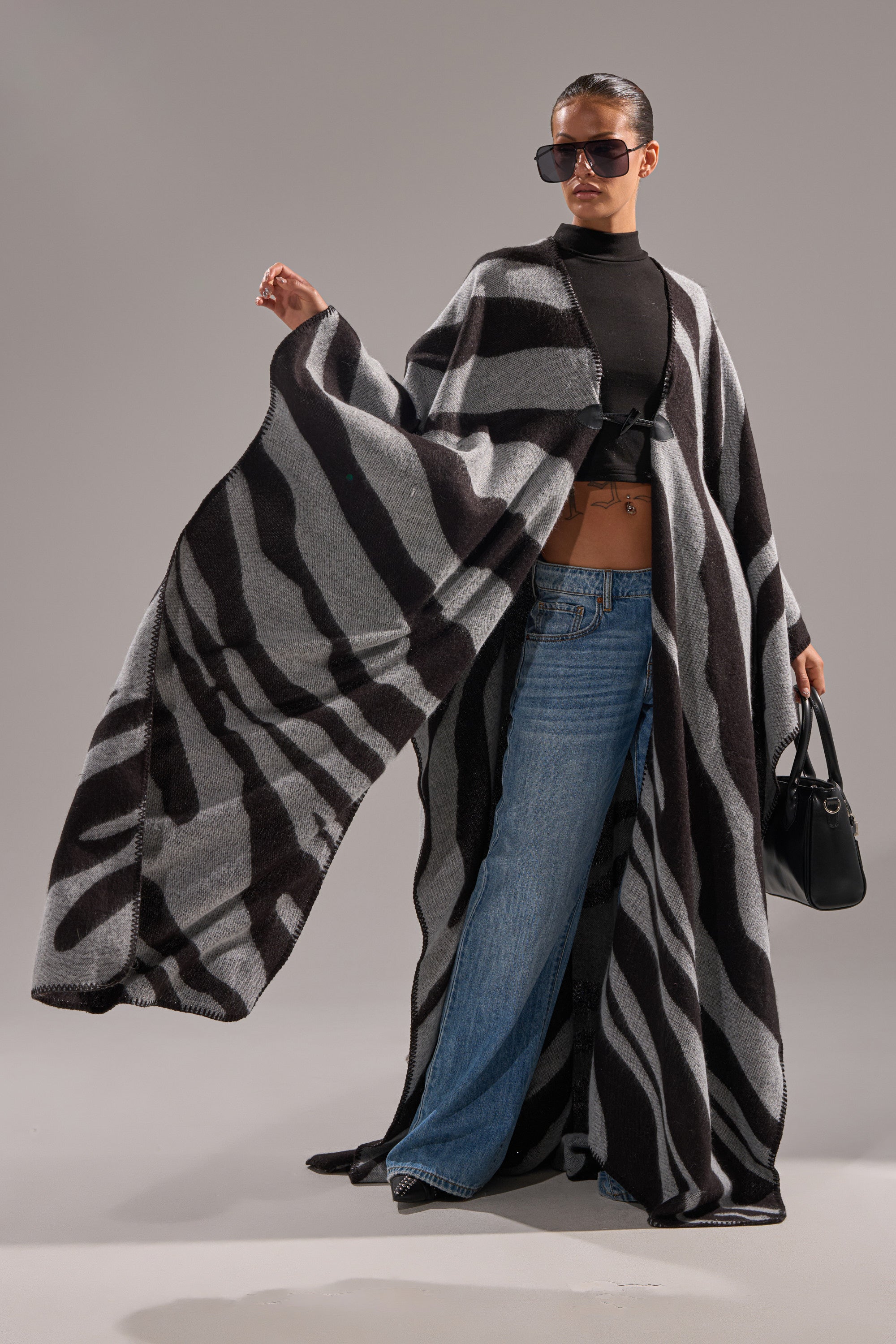 WILD ONE KNIT MAXI PONCHO
