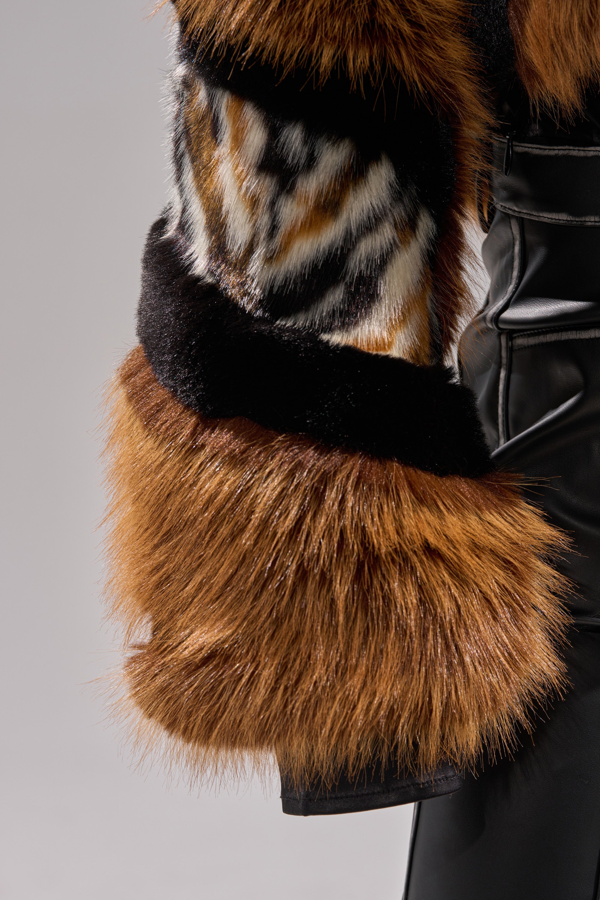 TWISTER PATCHWORK FAUX FUR