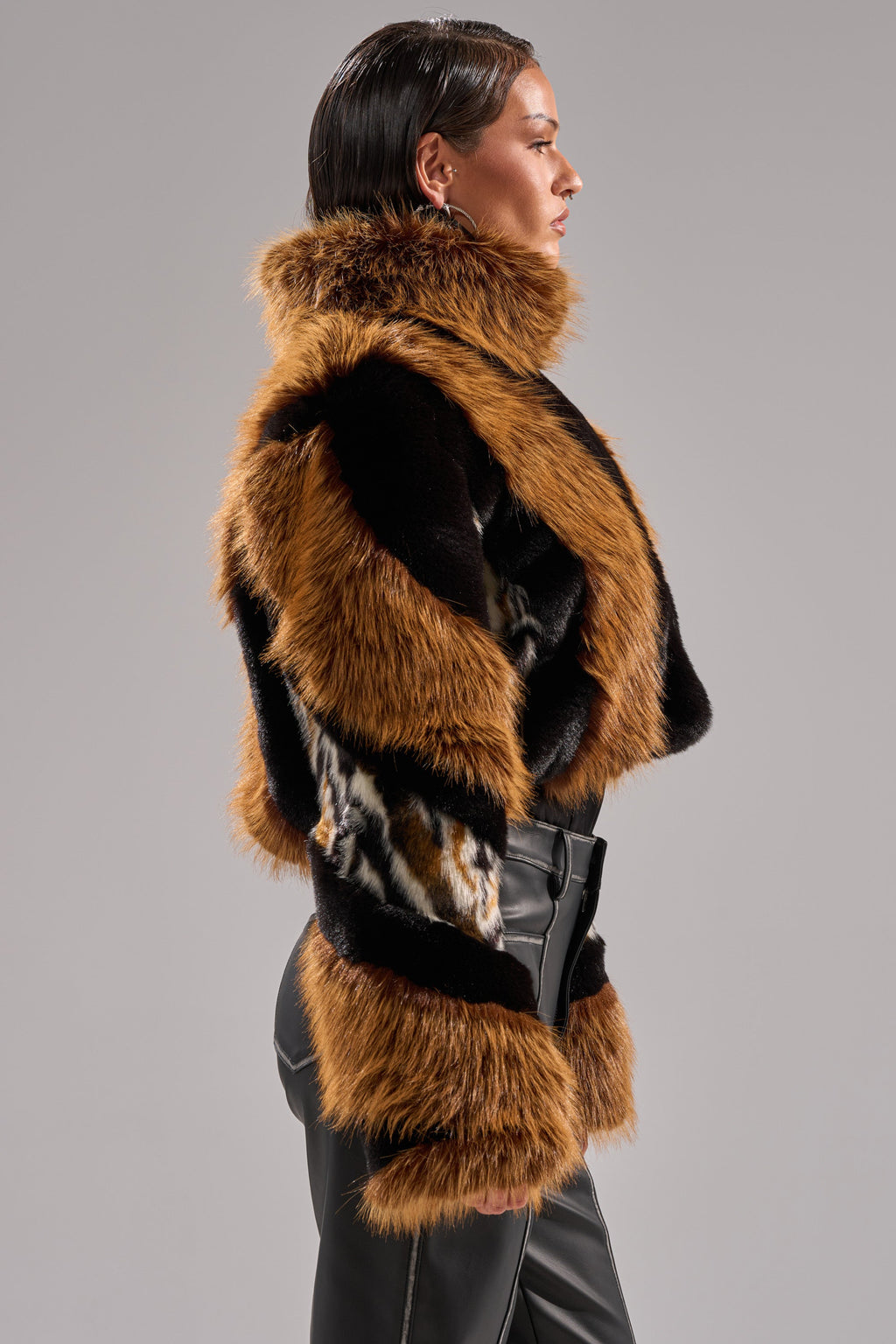 TWISTER PATCHWORK FAUX FUR